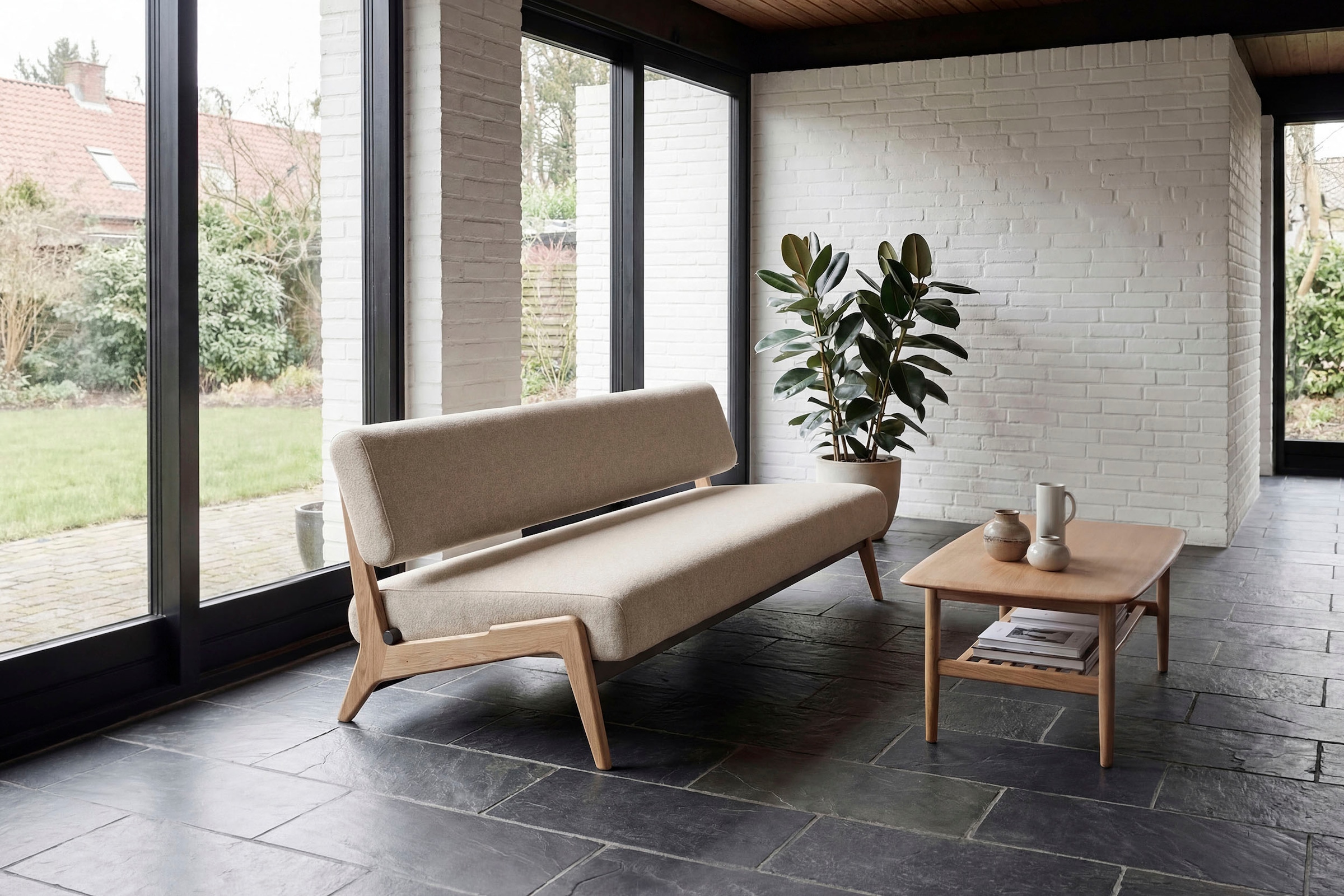 INNOVATION LIVING ™ 3-Sitzer "Nolis Retro Design, hochwertig, sehr bequem, Breite 213cm, Sitzvorzug" Große einheitliche Siztfläche, 60er Jahre Design neu aufgesetzt