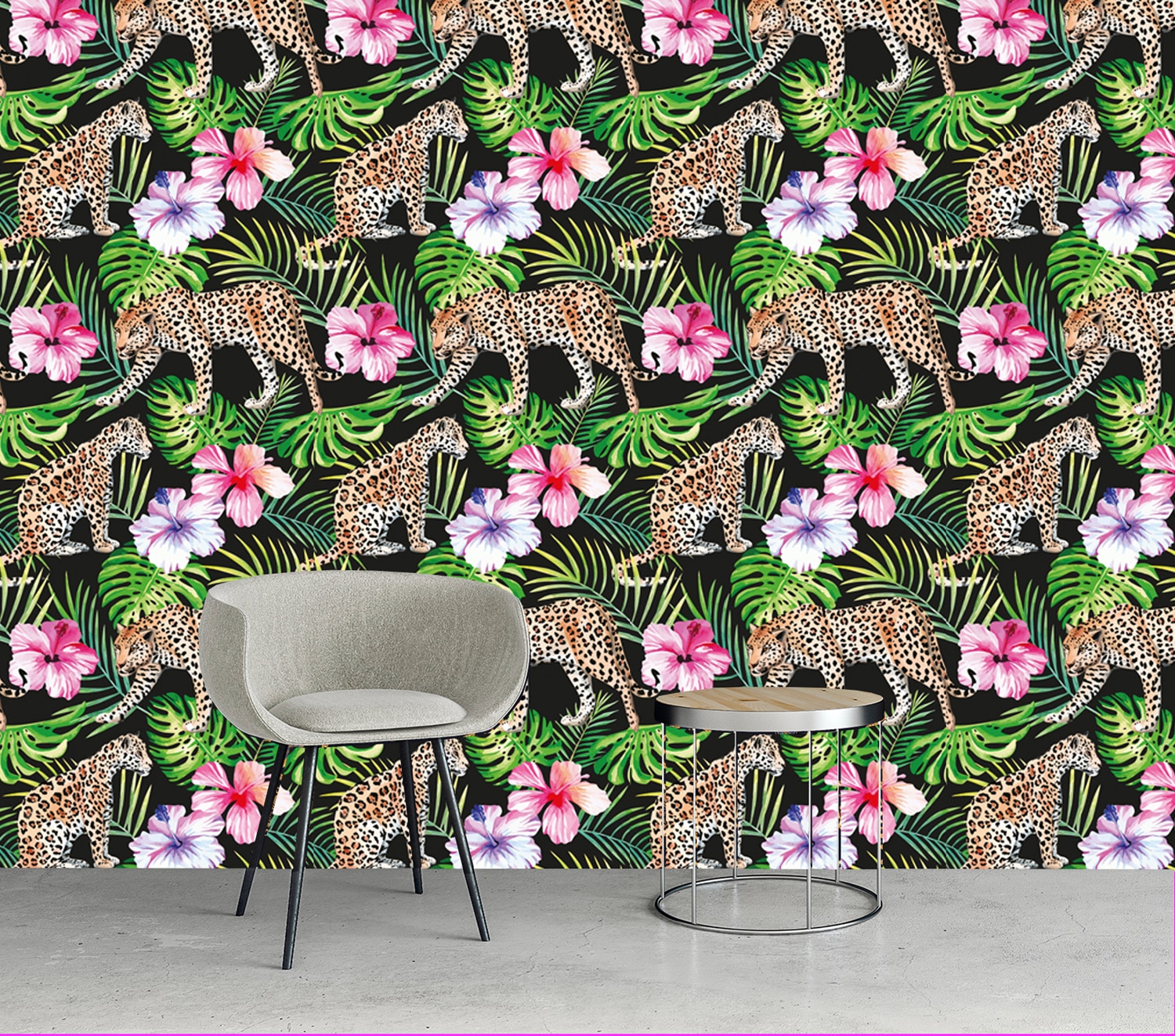 queence Vinyltapete »Tropico« Motiv | bedruckt | botanisch | geblümt | gemustert | natürlich glatt 90x250cm, selbstklebend, kinderleichte Anbringung, , Sticker