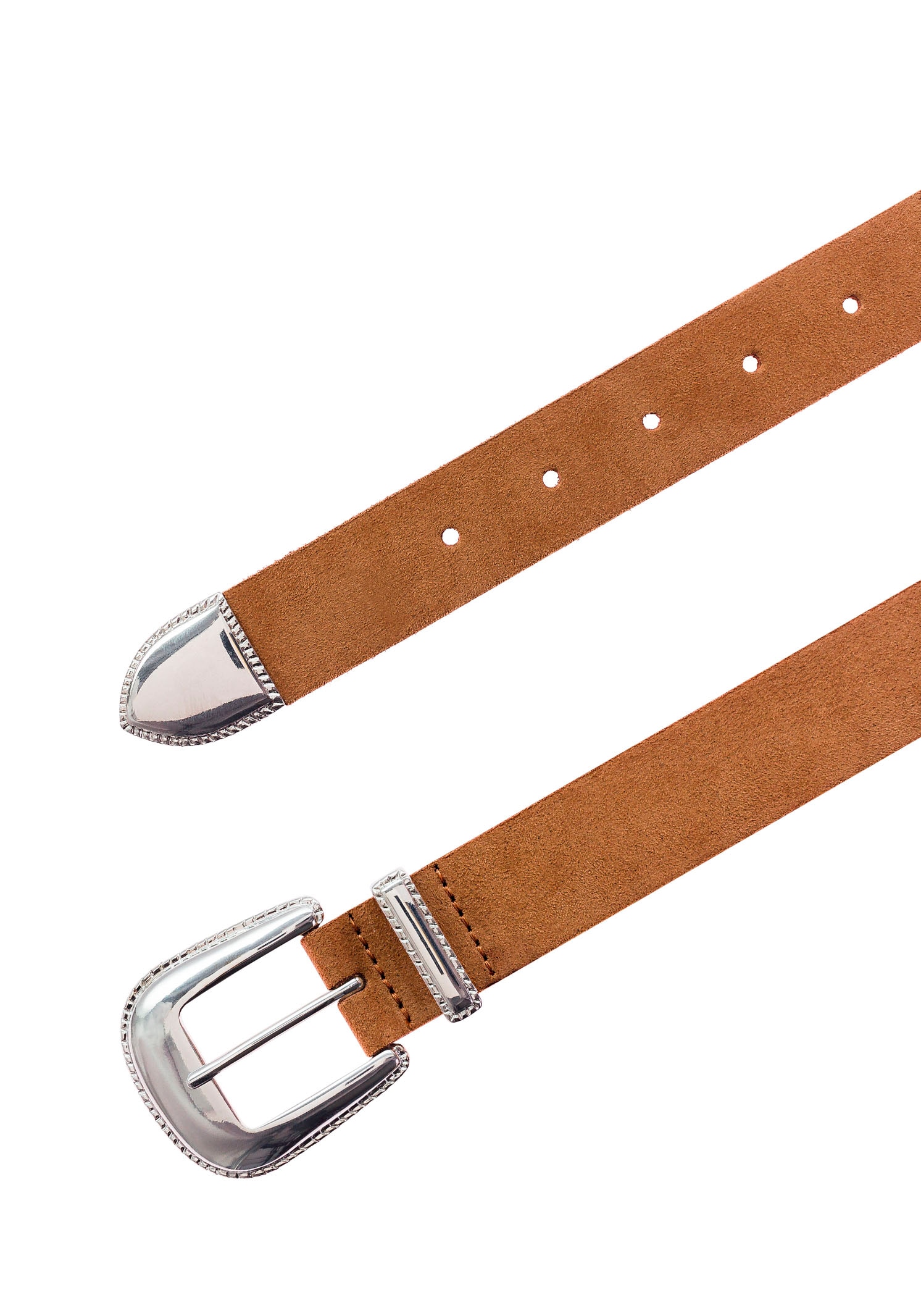 Tamaris Ledergürtel, im Western-Style mit glänzender Schließe und Spitze