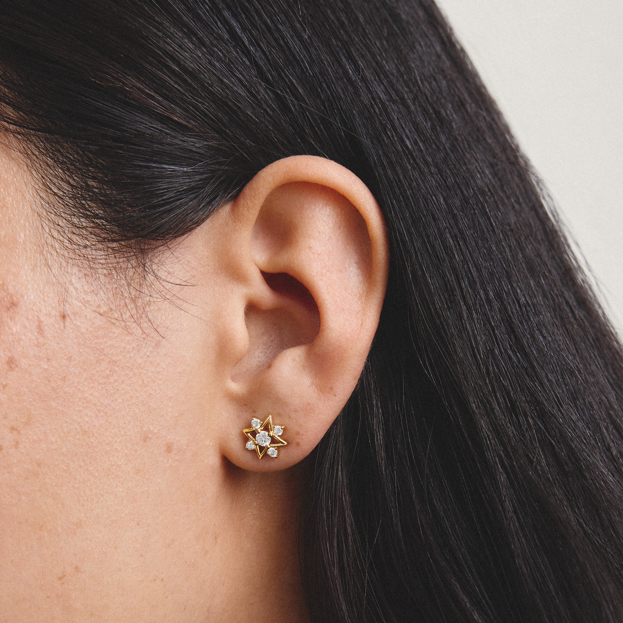 THOMAS SABO Paar Ohrstecker »Midnight Sky Ohrstecker gelbgoldfarben« mit Zirkonia (synth.)