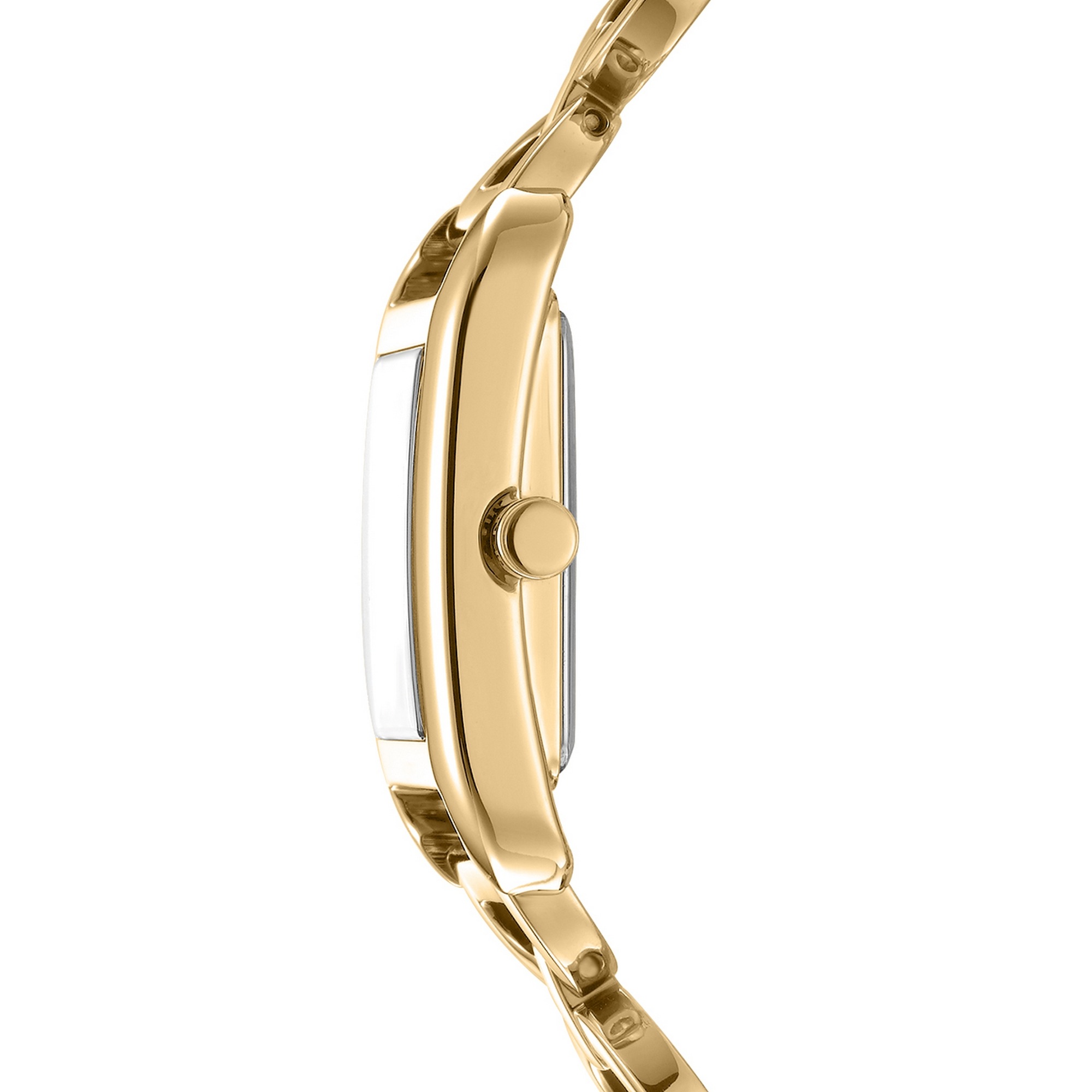 DKNY Quarzuhr »Open Link square Watch« Armbanduhr, Damenuhr, Edelstahlarmband, analog