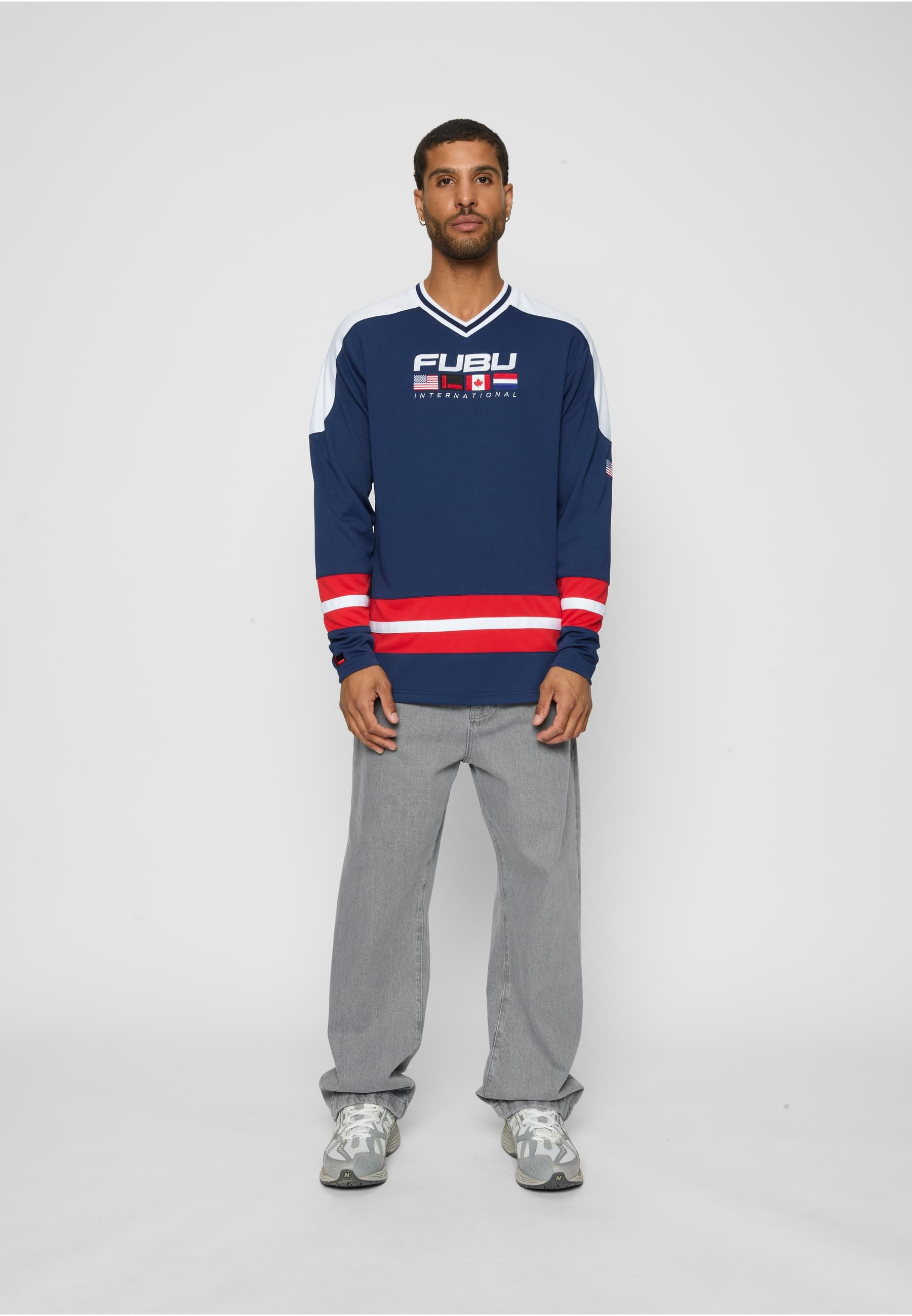 Fubu Longsleeve »Fubu FBMQ22004NVY Fubu Corporate Hockey Jersey« 1 Stk.