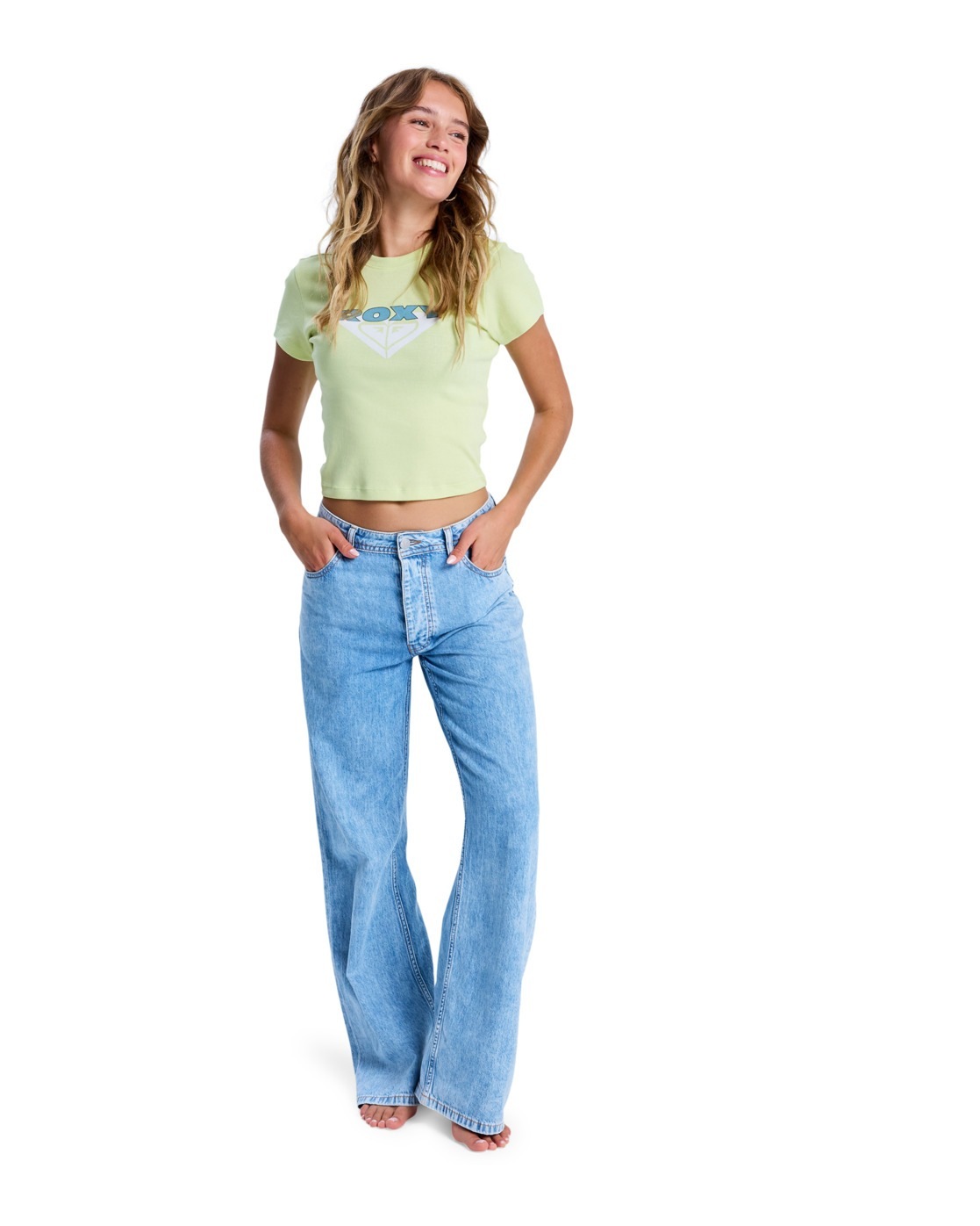 T-Shirt ROXY "Beach Love", Damen, Gr. L, lime sherbet, Obermaterial: 100% Walkfrottier;, Shirts T-Shirt 2