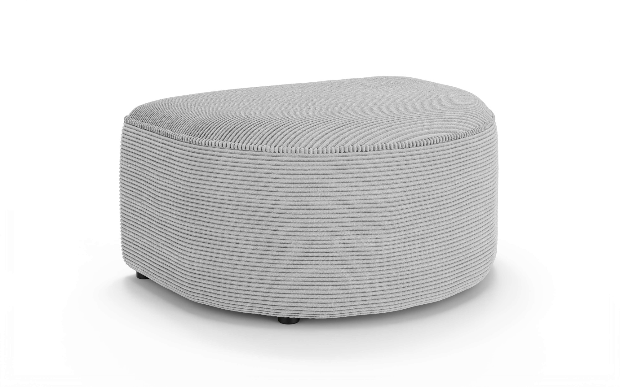 OTTO home Polsterhocker »ADELLA passed zur Serie, Maße B/T/H: 92/69/43 cm«, Hocker mit Wellenunterfederung, runde Form, auch in Cord
