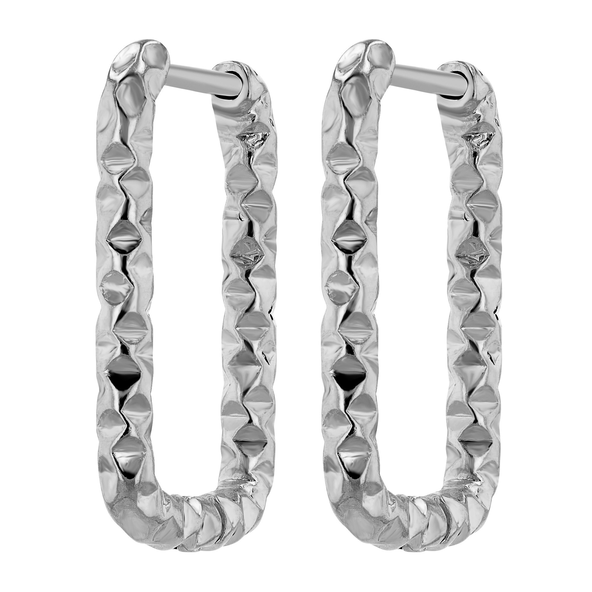 Paar Creolen ADELIA´S "Damen Creolen aus poliertem Edelstahl", silber, Ohrringe, Damen, Damen, Edelstahl 8