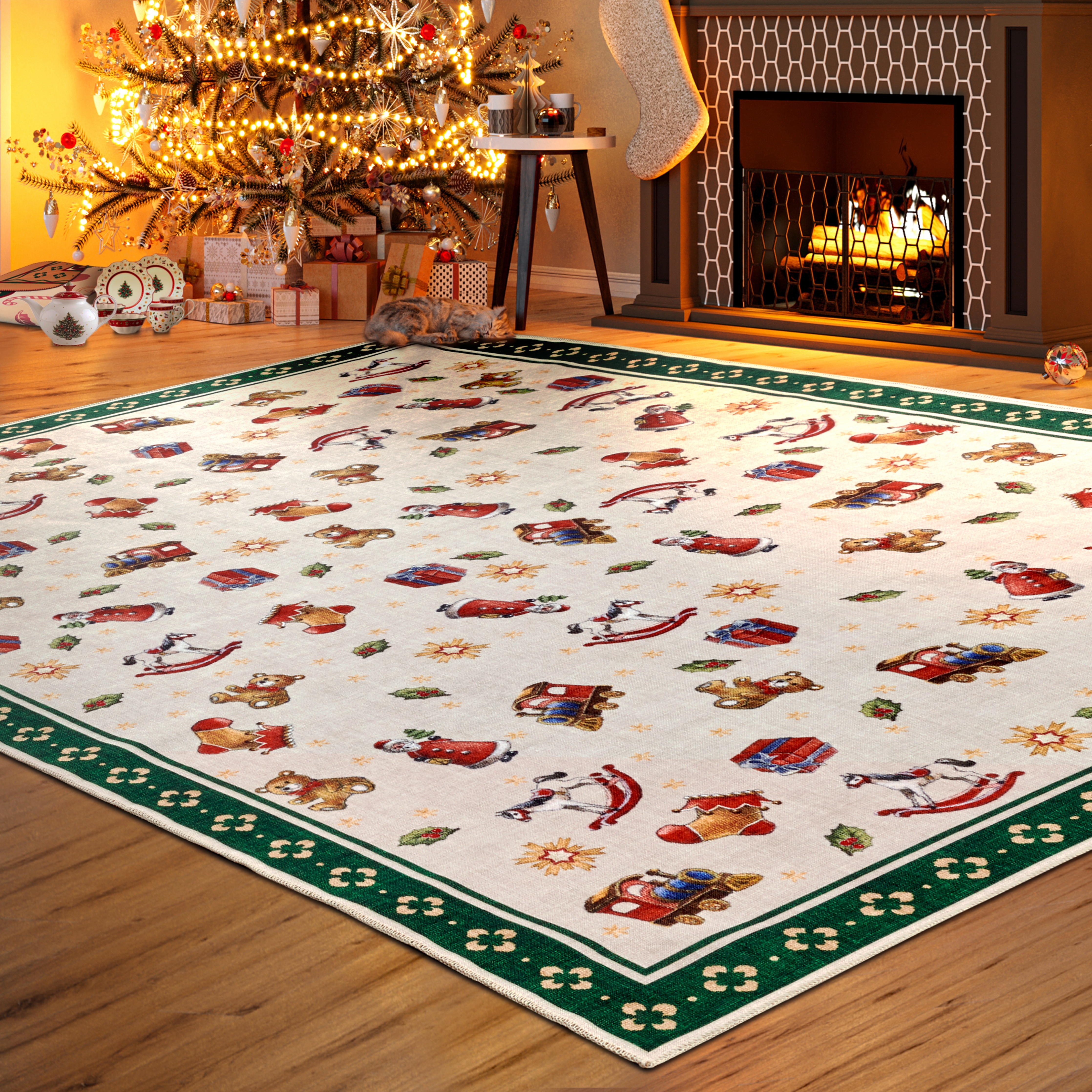 Villeroy & Boch "Nostalgic Toys Delight, eckig, rund und Läufer" 3 mm Höhe Weihnachten, Wohnzimmer, Flur, Geschenk, Toys Delight, Dekoration