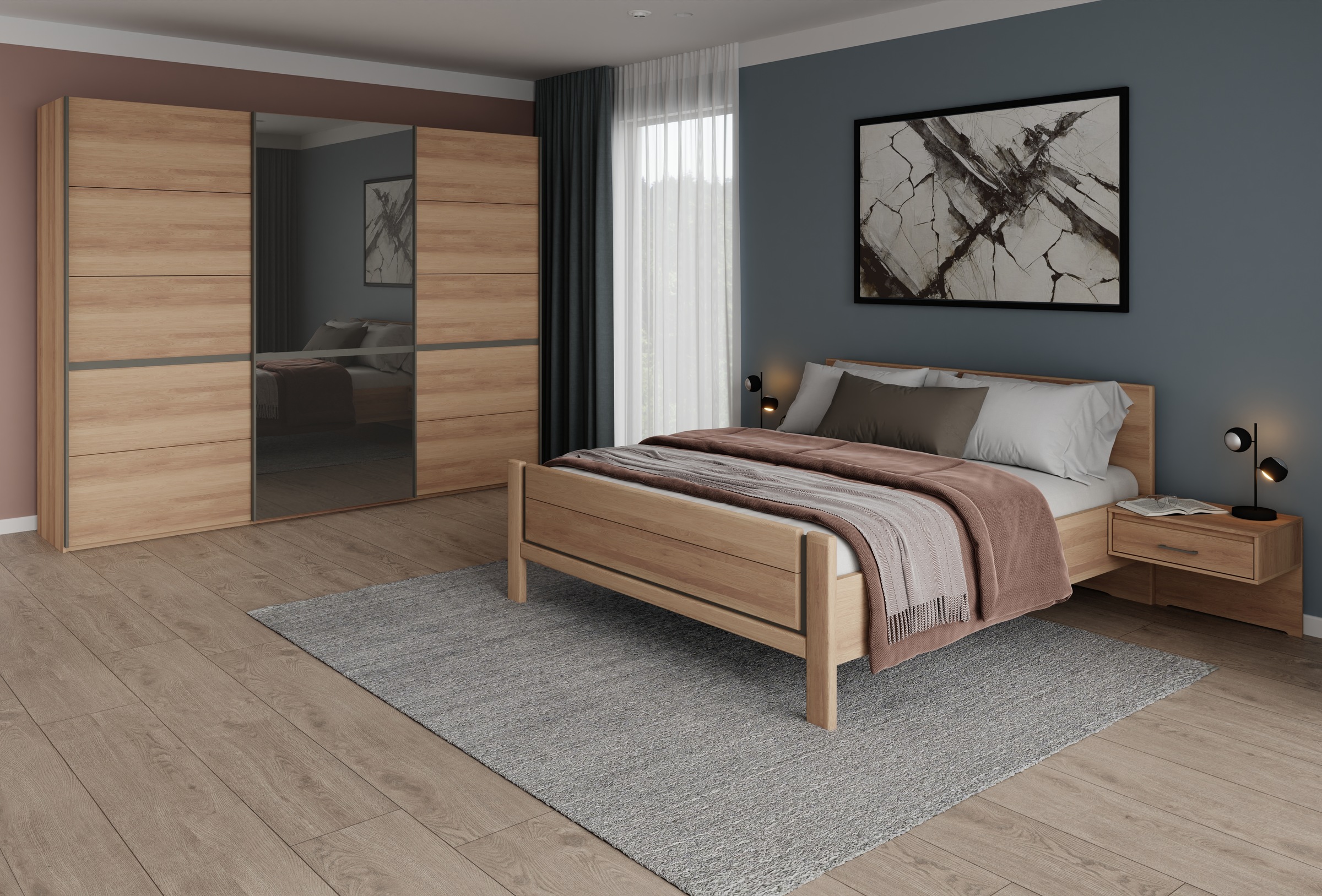 Musterring Schlafzimmer-Set "Sorrent, Kleiderschrank, Bett & Nachtkommoden, günstig online kaufen