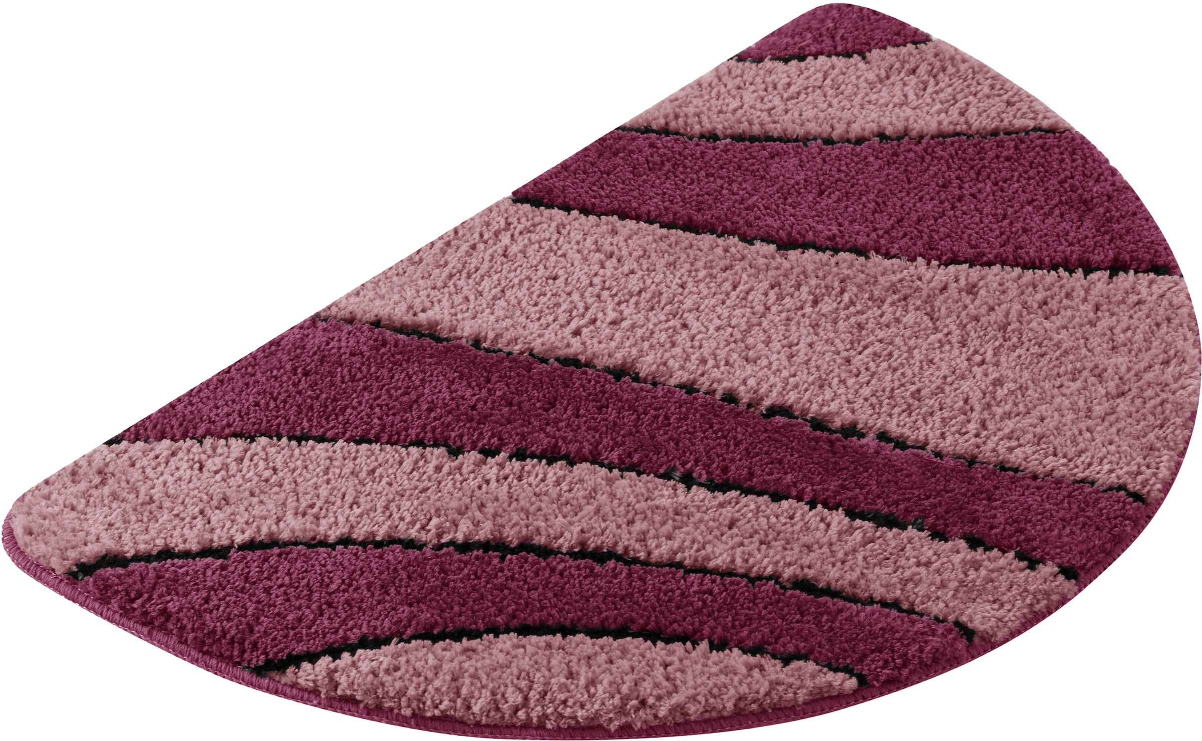 my home Badematte »Anna, Badvorleger, Badezimmer Teppich«, rutschhemmend beschichtet, fußbodenheizungsgeeignet-schnell trocknend, Badteppich, Hoch Tief Effekt, Modern, Weich, Wellen