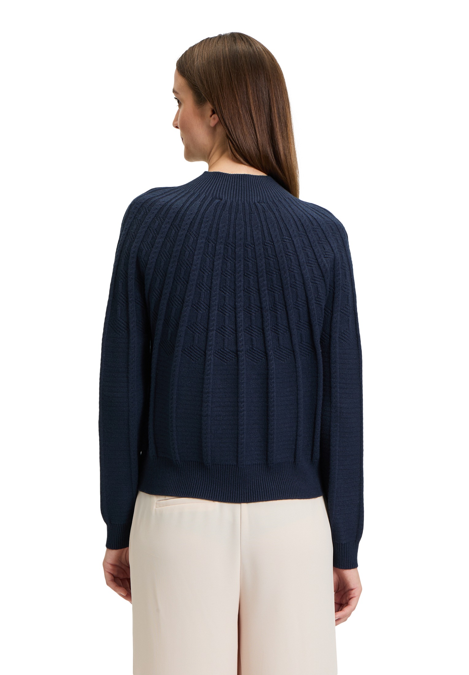 Betty&Co Strickpullover »Betty & Co Strickpullover mit Stehkragen«, (1 tlg.), Struktur
