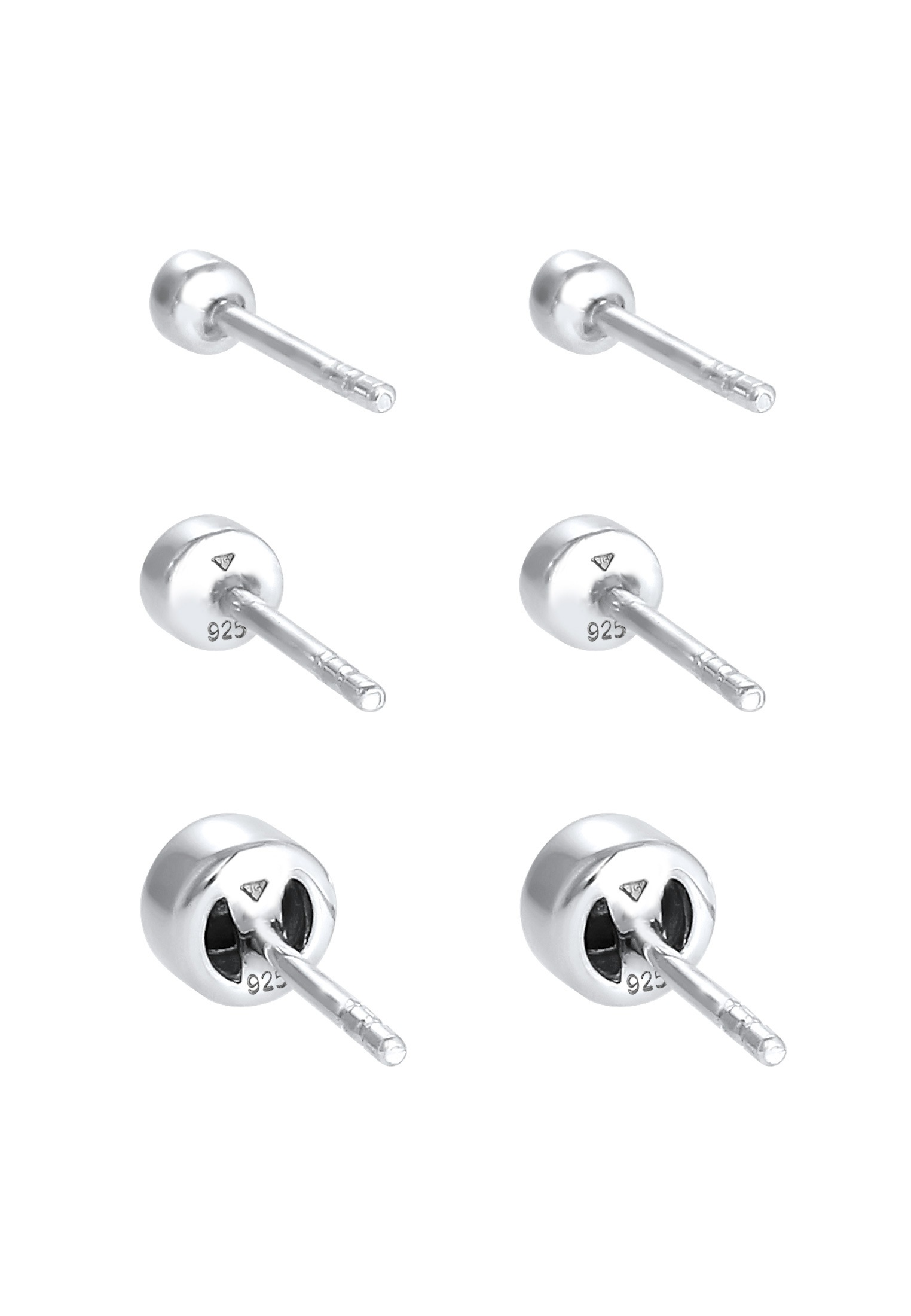 Elli Ohrring-Set »(Set, 6 tlg) rund mit Kristalle«
