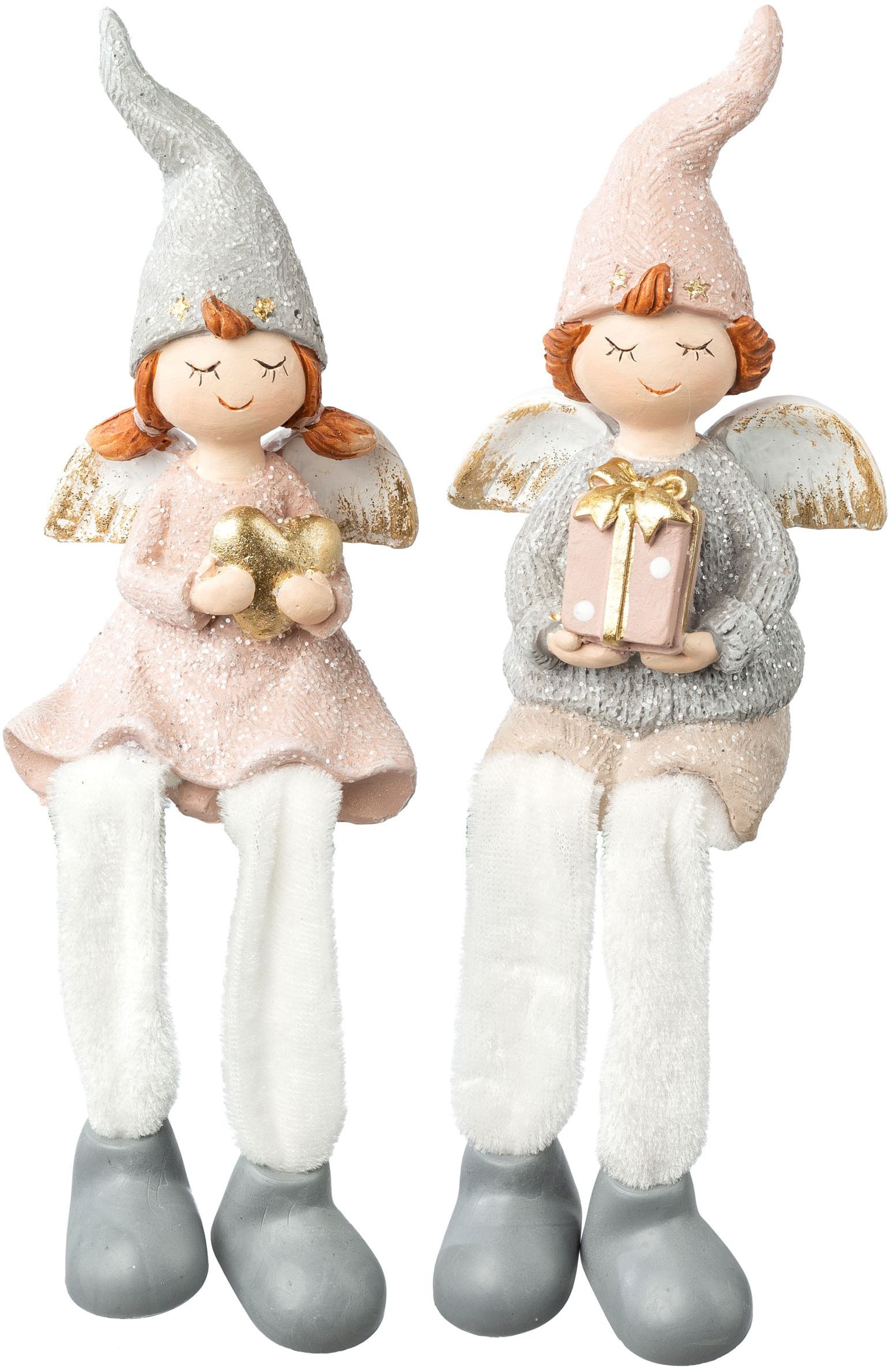 Creativ home Kantenhocker "Weihnachtskinder" mit dezentem Glitzer-Finish günstig online kaufen