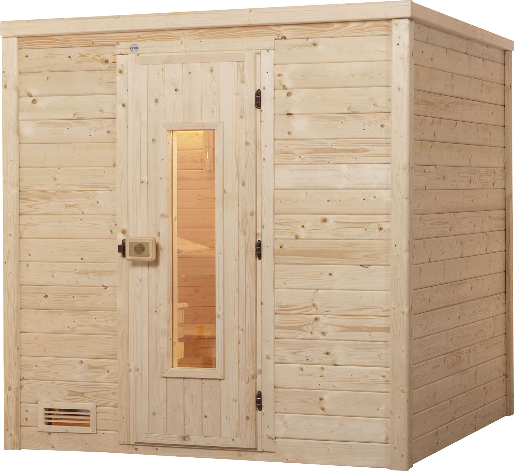 weka Sauna "Bergen" Set, 7,5 kW Bio-Ofen mit digitaler Steuerung