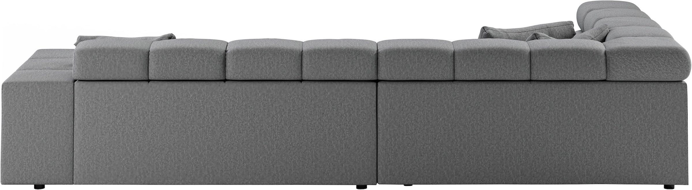INOSIGN Ecksofa »Ancona incl. Kopfteilverstellung, Zierkissen Breite 319cm, L-Form«, wahlweise motorische Sitztiefenverstellung, auch in Cord + Easy Care