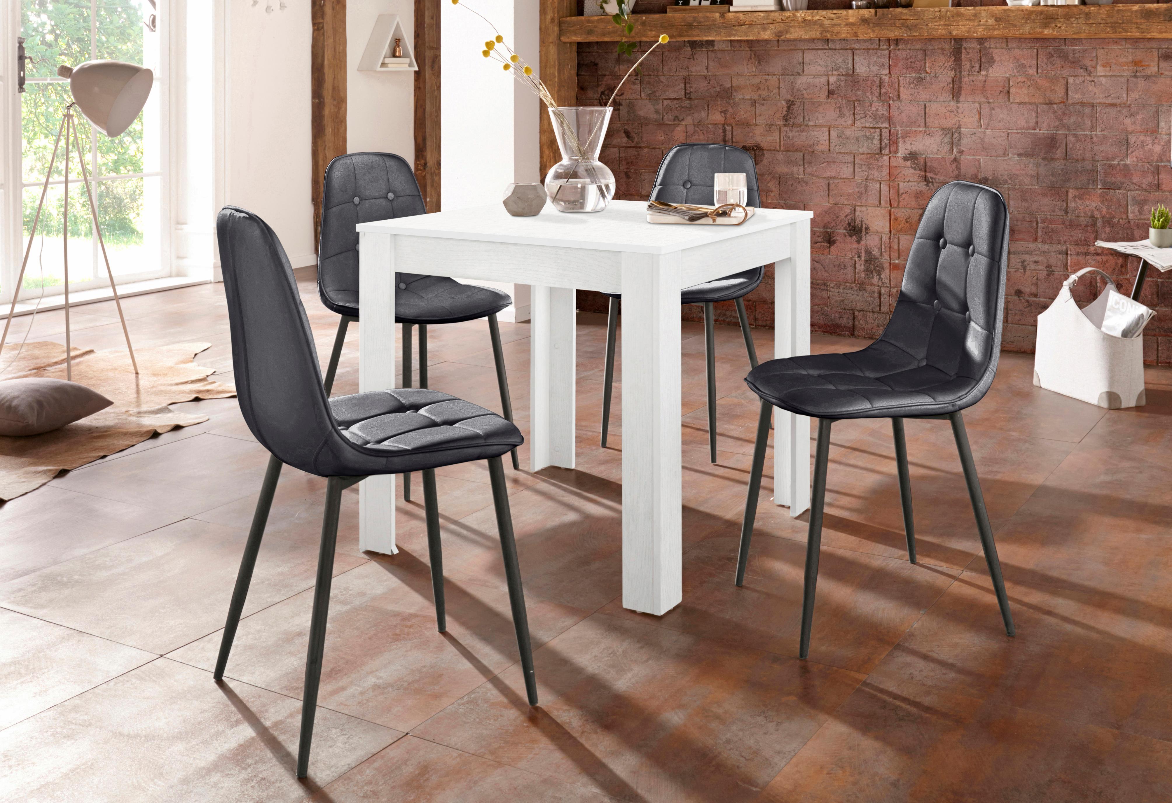 OTTO home Essgruppe Set, 5 Stk. tlg. mit Esstisch 80 cm breit