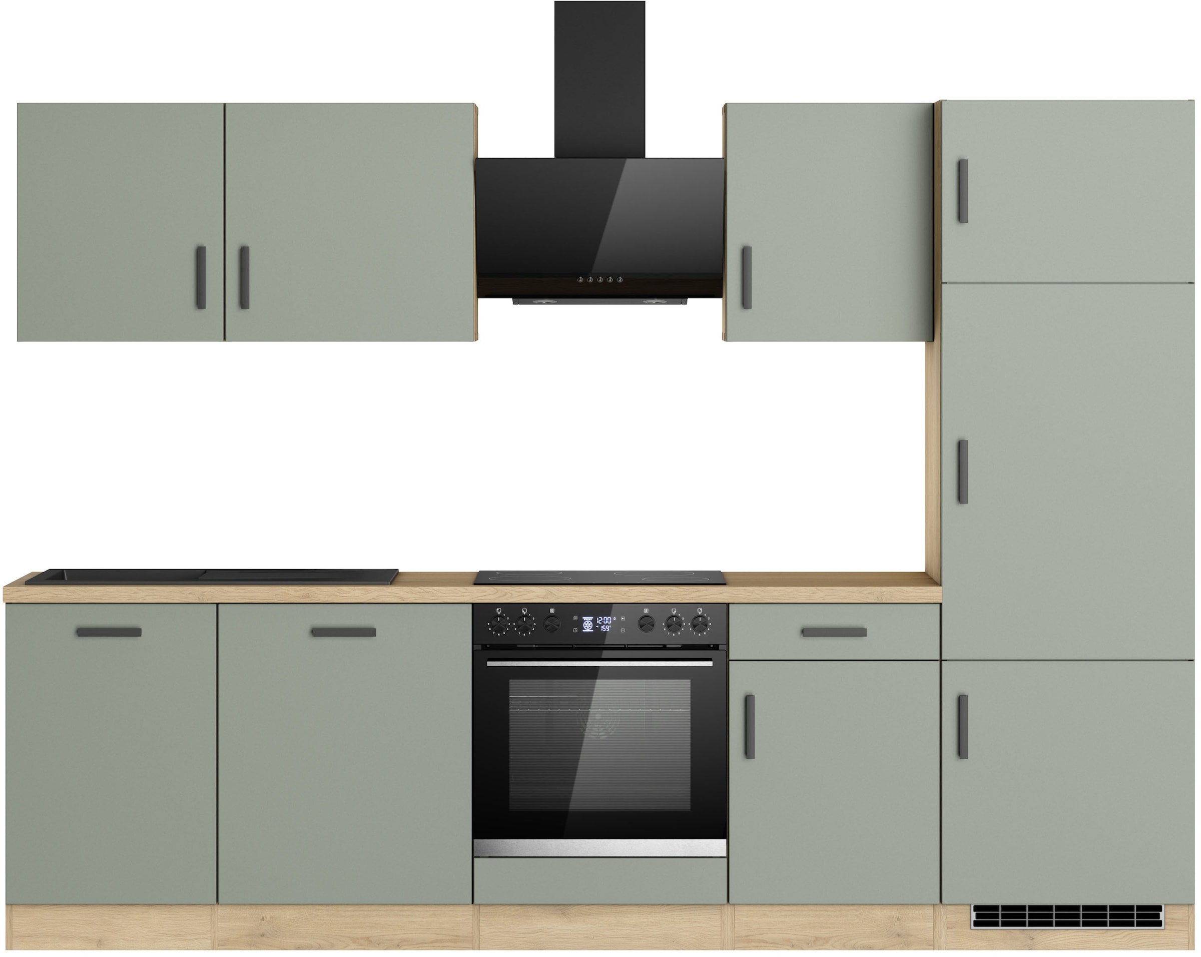 KOCHSTATION Küchenzeile "KS-Toronto" Breite 280 cm, wahlweise mit HANSEATIC-E-Geräten