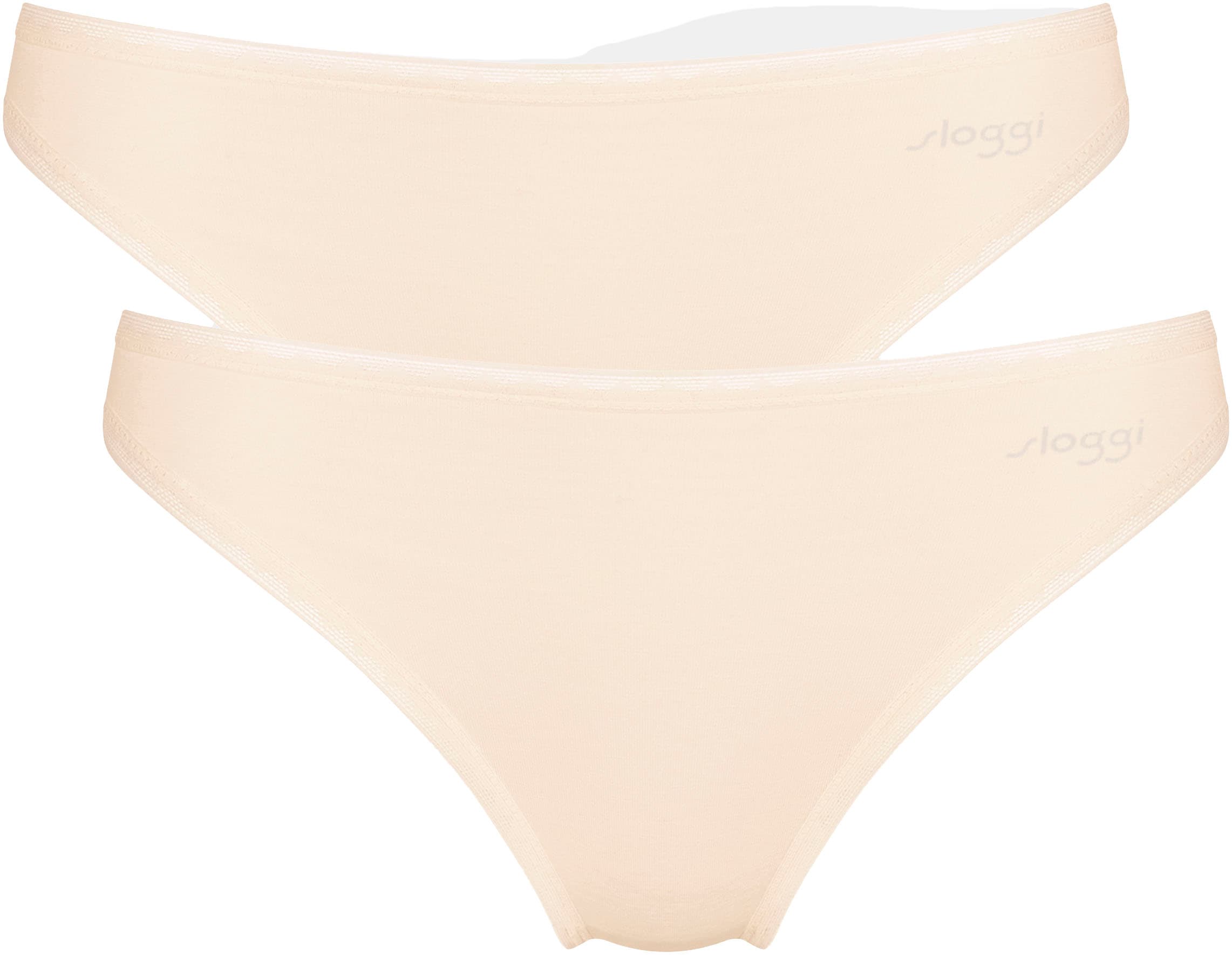 sloggi Taillenslip "GO" 2er Pack, mit zarten Spitzendetails, Single Jersey günstig online kaufen