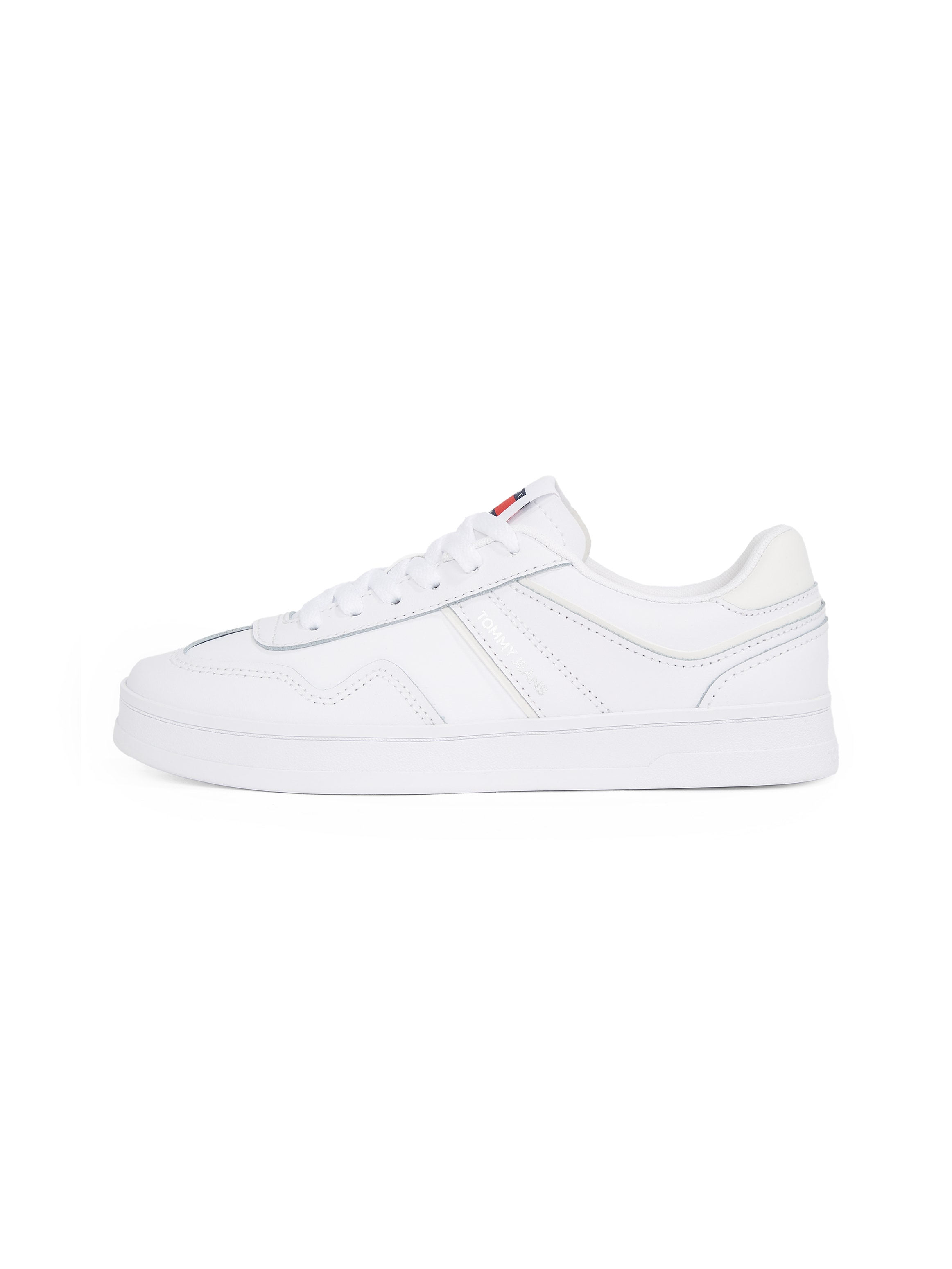 Tommy Jeans Plateausneaker »THE GREENWICH LEATHER«, Freizeitschuh, Halbschuh, Schnürschuh im Basket-Look