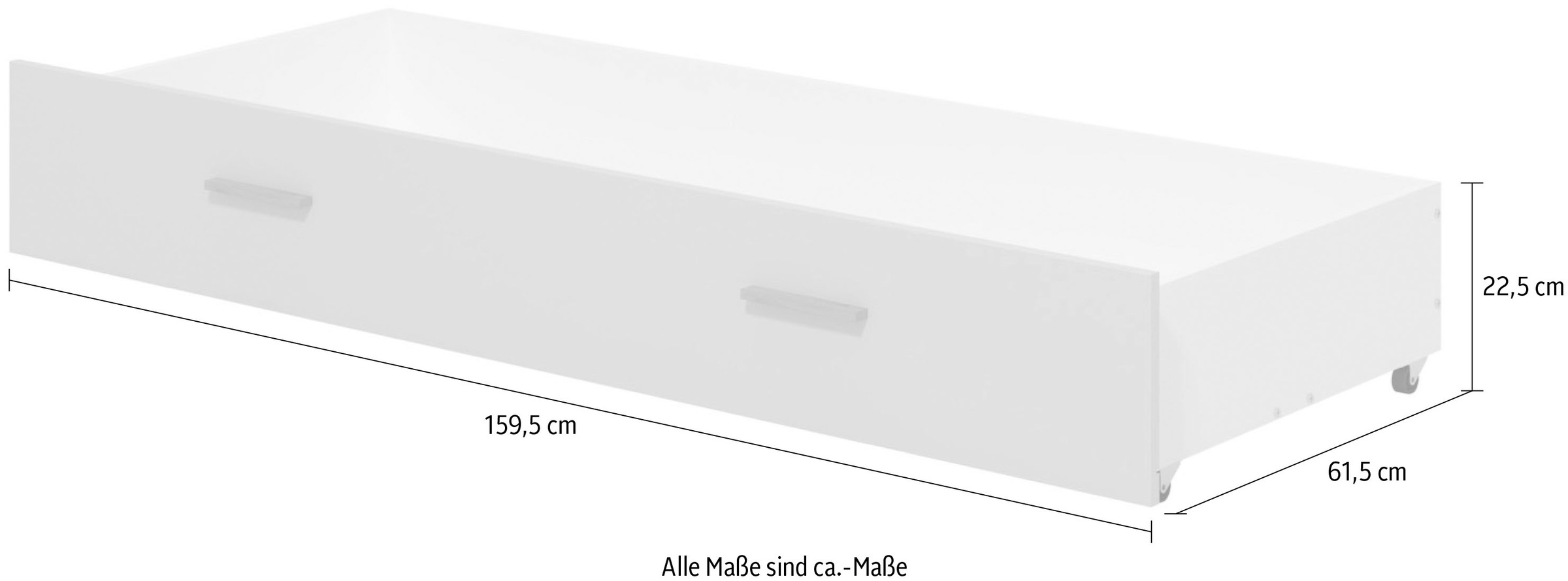 Home affaire Bettschubkasten »Belfort Schublade für Stauraum unter dem Bett«, Zubehör für Belfort Betten 160x200cm, auf Rollen, FSC®-zertifiziert