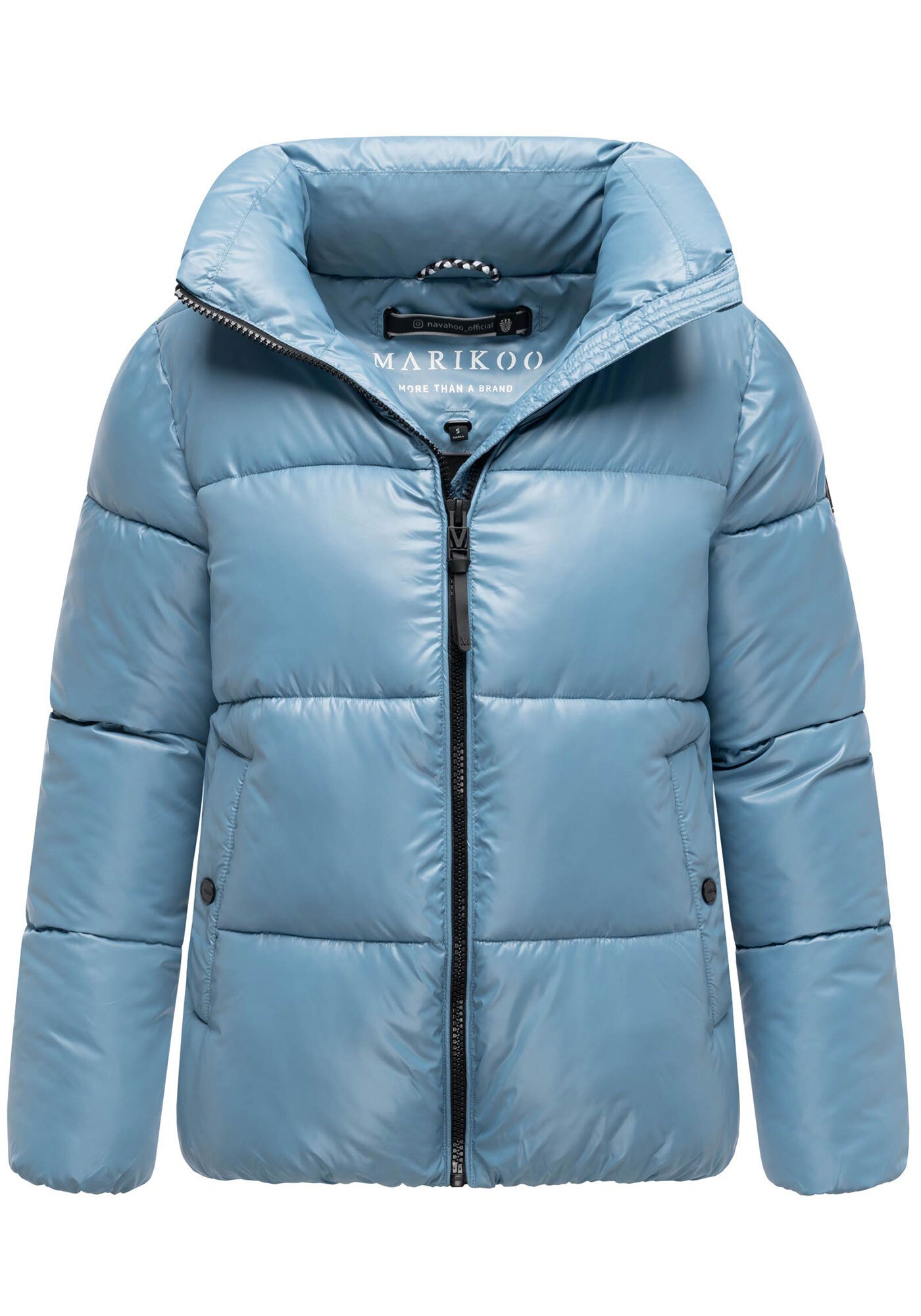 Marikoo Winterjacke »Hazalee«, mit leicht gläzendem Obermaterial und hohem Kragen