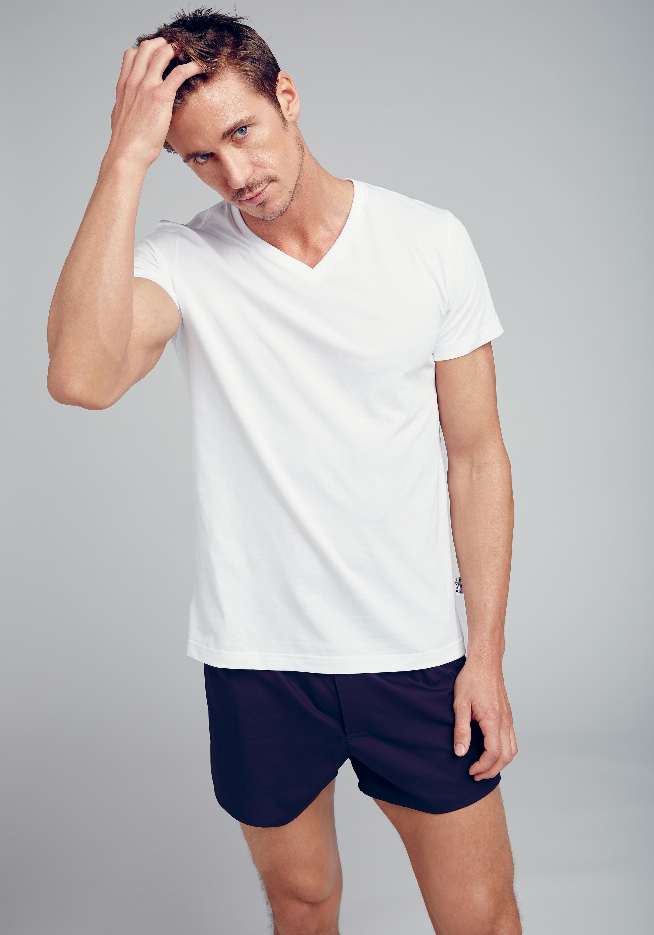 Jockey V-Shirt "American V-Neck Shirt" 2er Pack, lockere Passform, flache N günstig online kaufen