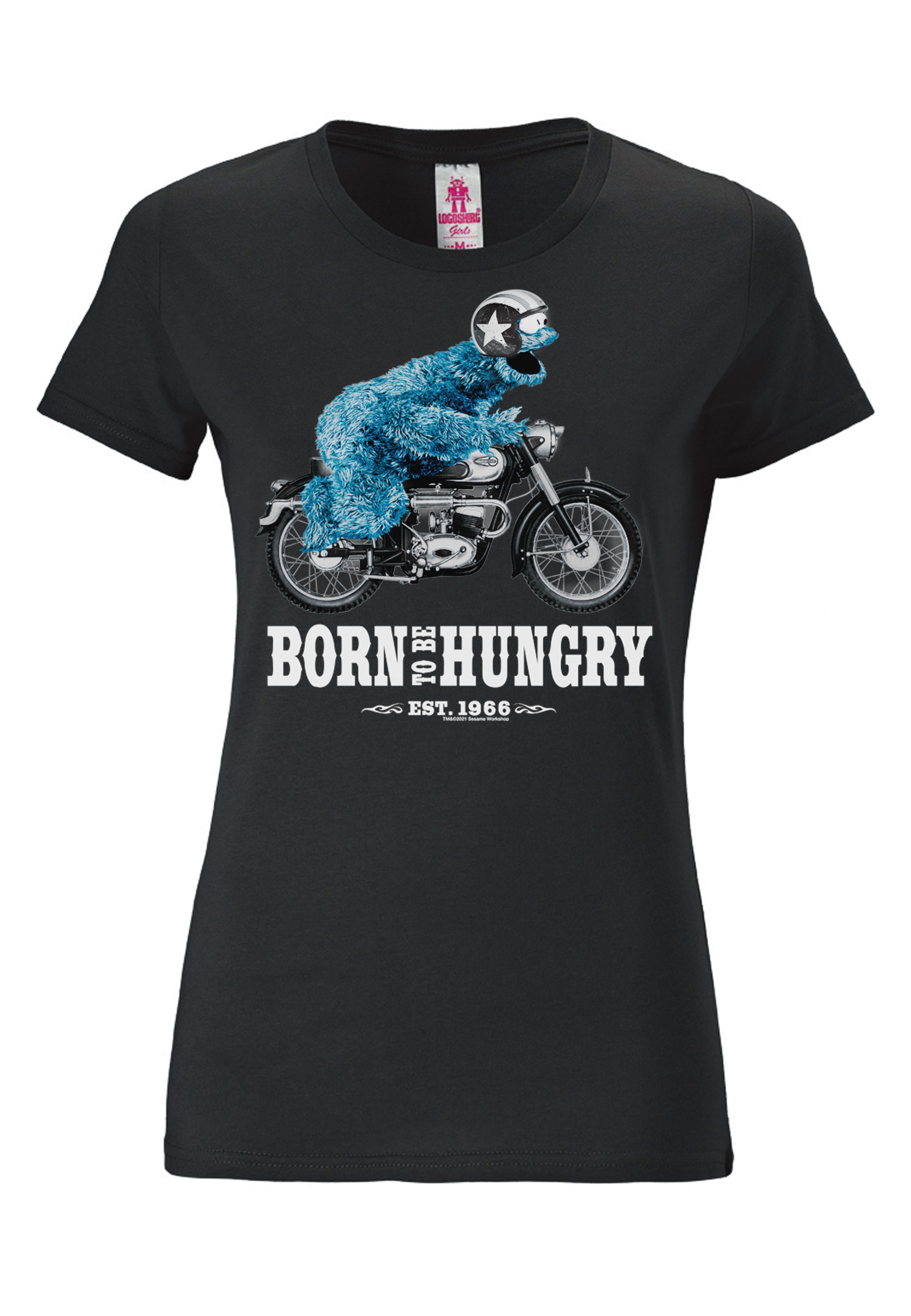 LOGOSHIRT T-Shirt »Sesamstraße - Krümelmonster Motorrad«, mit lizenziertem Print