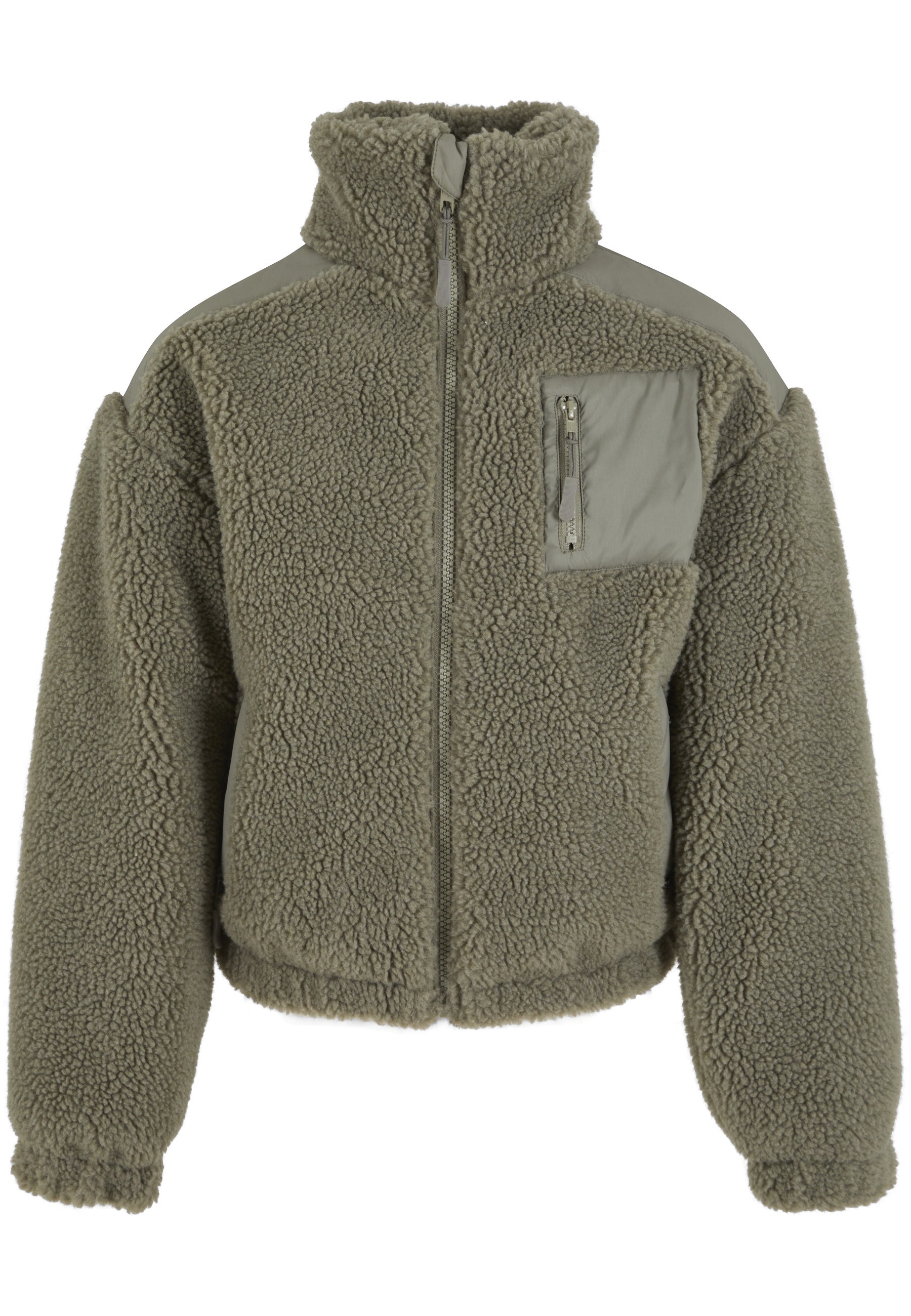 URBAN CLASSICS Winterjacke "Urban Classics Girls Sherpa Mix Jacket" 1 Stk. tlg. ohne Kapuze