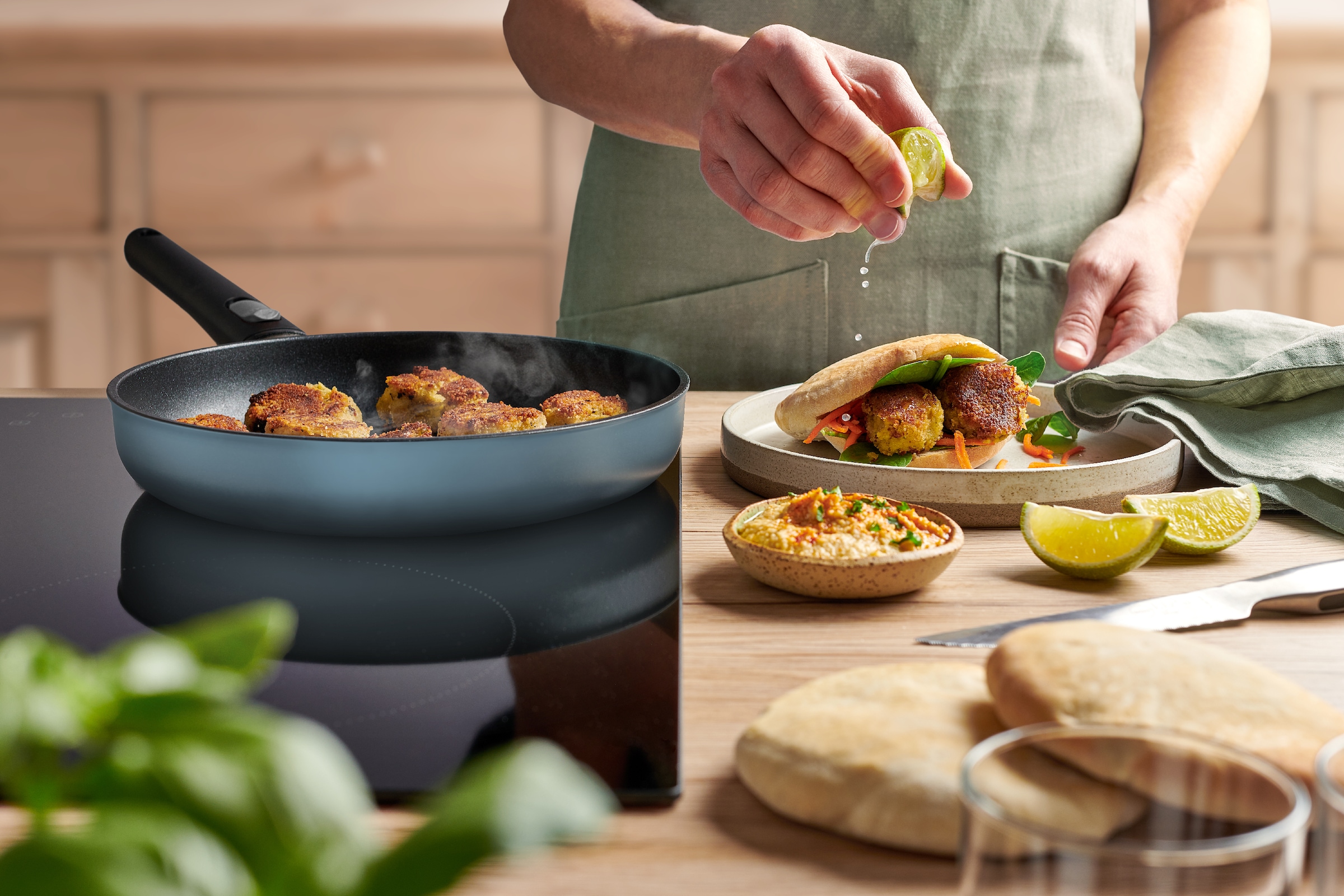 WOLL MADE IN GERMANY Pfannen-Set »Ecolour, 1,5 l + 1,95 l« Aluminiumguss Set, 2 tlg. abnehmbarer Stiel