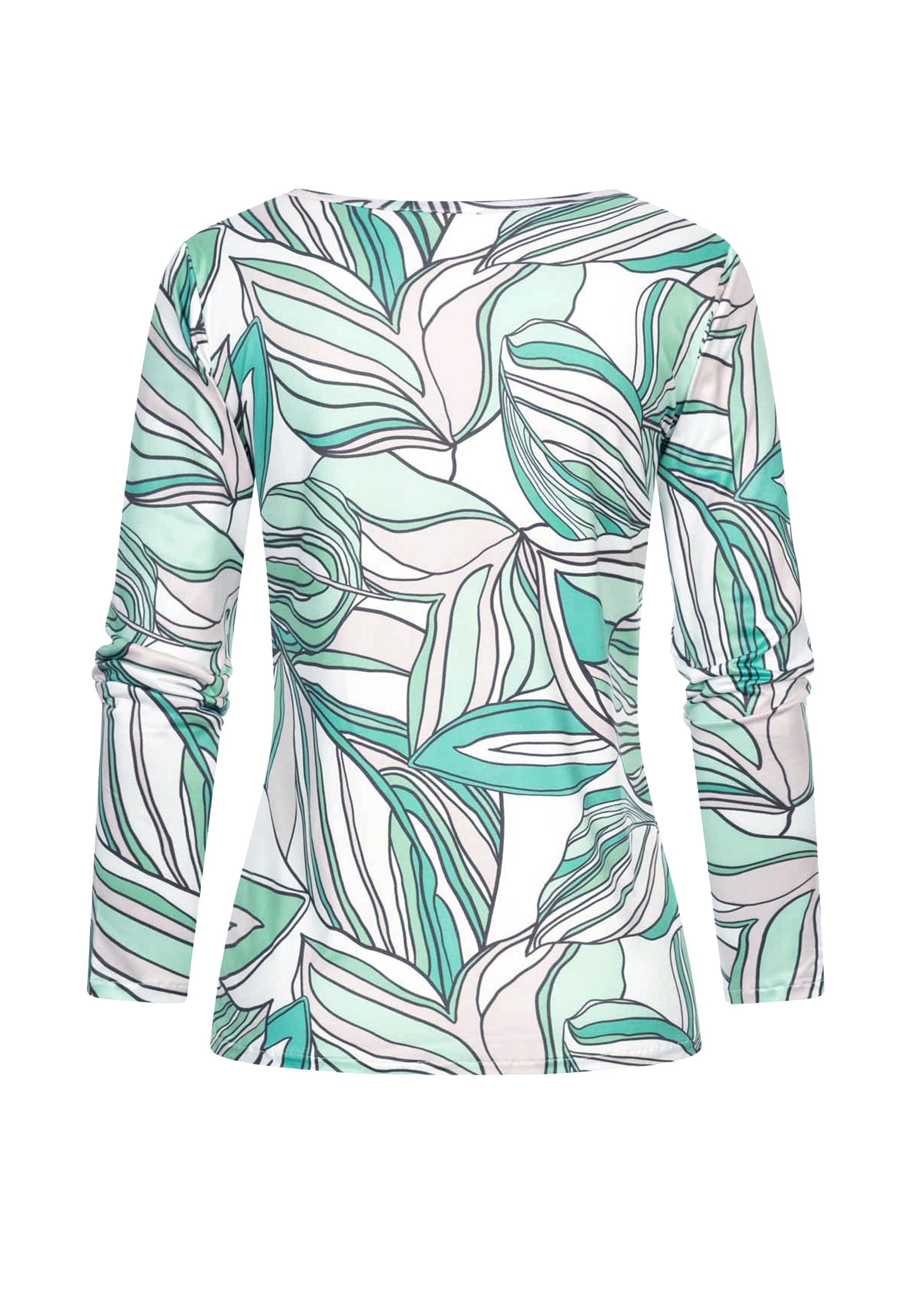 CLOUD 5IVE Longsleeve "CLOUD 5IVE Langarm Top mit Blätter Print" 1 Stk. günstig online kaufen