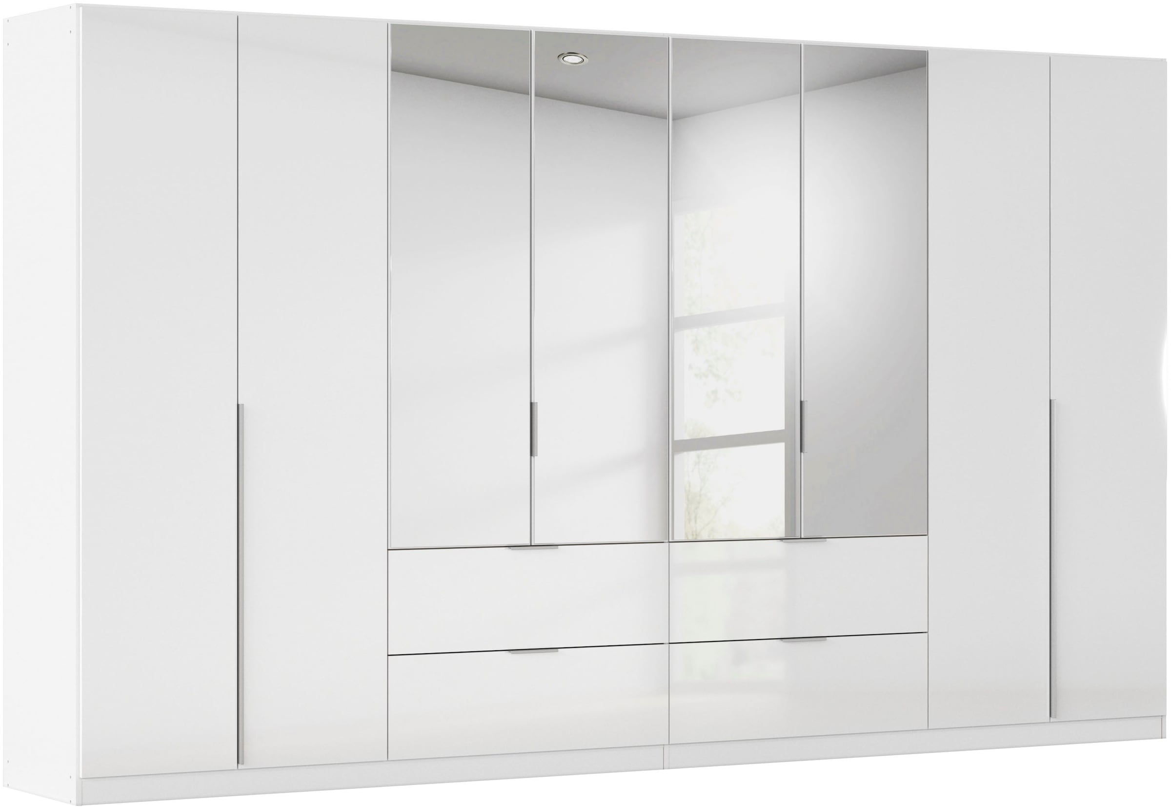 OTTO home Drehtürenschrank "Kleiderschrank Schrank Garderobe AGORDO mit Dekor- oder Hochglanzfront" in zwei Griff-Farben, Breiten 91-360 cm, mit Außenschubkästen, in 7 Breiten und 2 Höhen MADE IN GERMANY