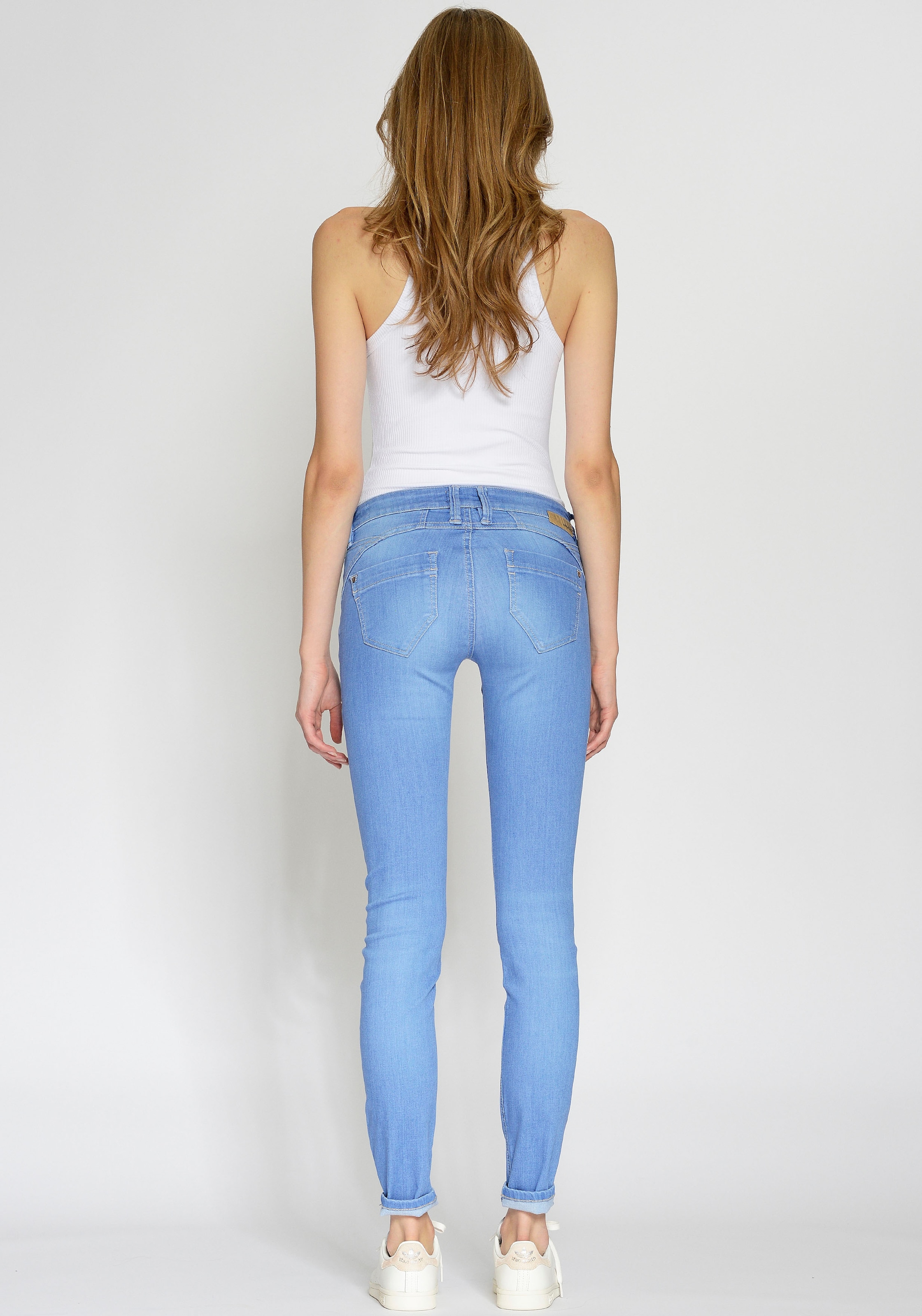 GANG Skinny-fit-Jeans »Nena« mit kontrastfarbenen Nähten | BAUR