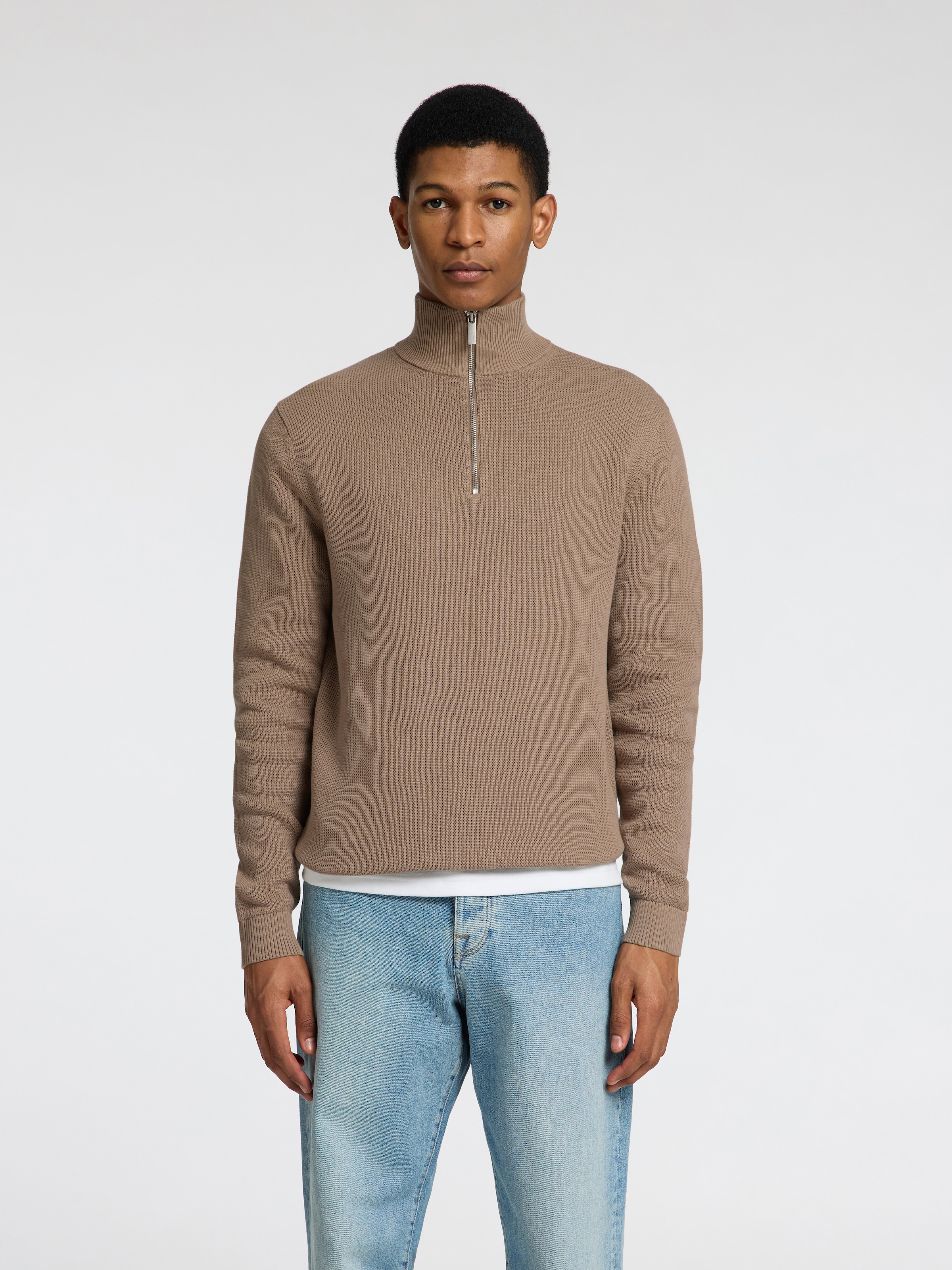 SELECTED HOMME Troyer SLHDANE LS KNIT STRUCTURE HALF ZIP NOOS günstig online kaufen