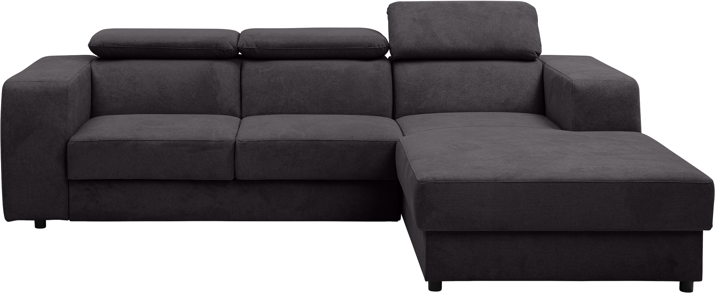 WERK2 Ecksofa »Cherry, modernes Sofa mit Komfortfunktionen, Breite 270cm, L-Form,«, bequem, mit verstellbaren Kopfteilen, Schlaffunktion und Bettkasten
