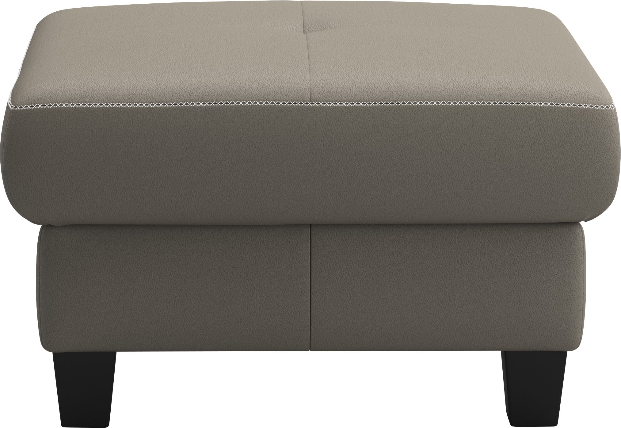 Places of Style Polsterhocker »Varese«, Kreuznaht in beige