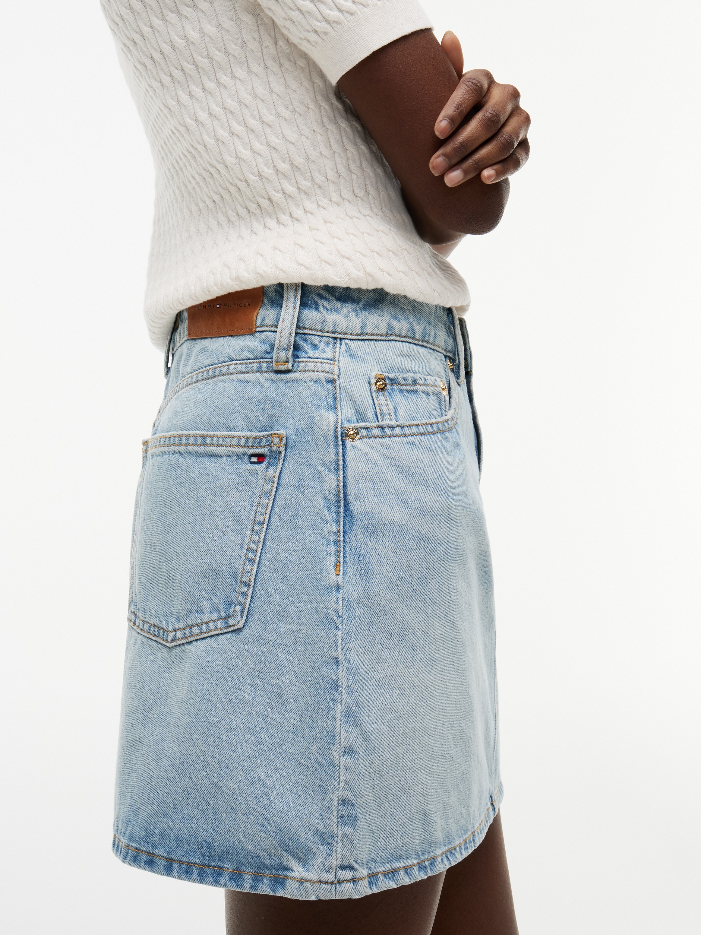 Tommy Hilfiger Jeansrock »MINI SKIRT CAM LIGHT HW« aus Baumwolle, high waist