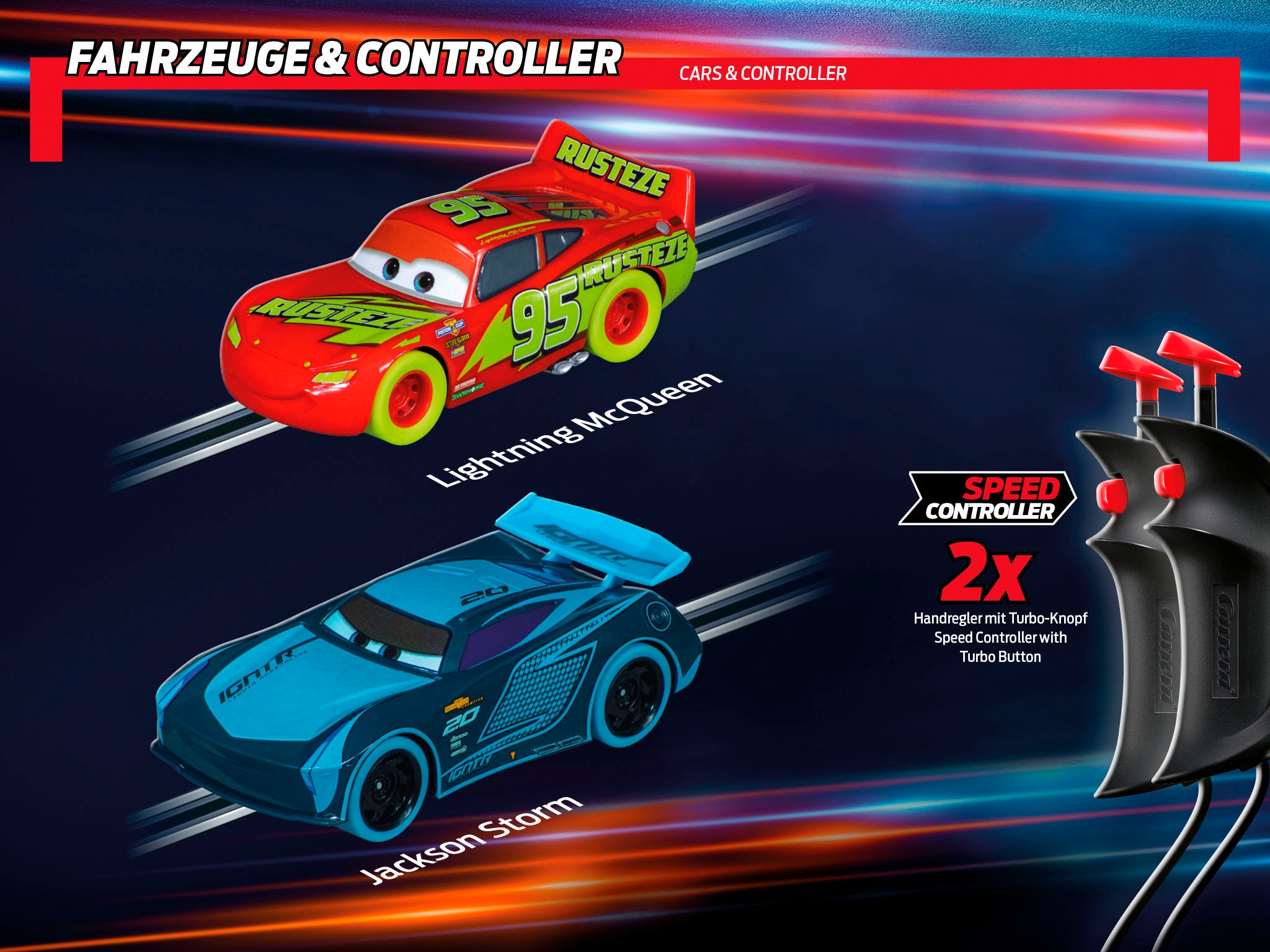 Carrera® Autorennbahn »Carrera GO!!! - Disney Pixar Cars - Glow Racers«