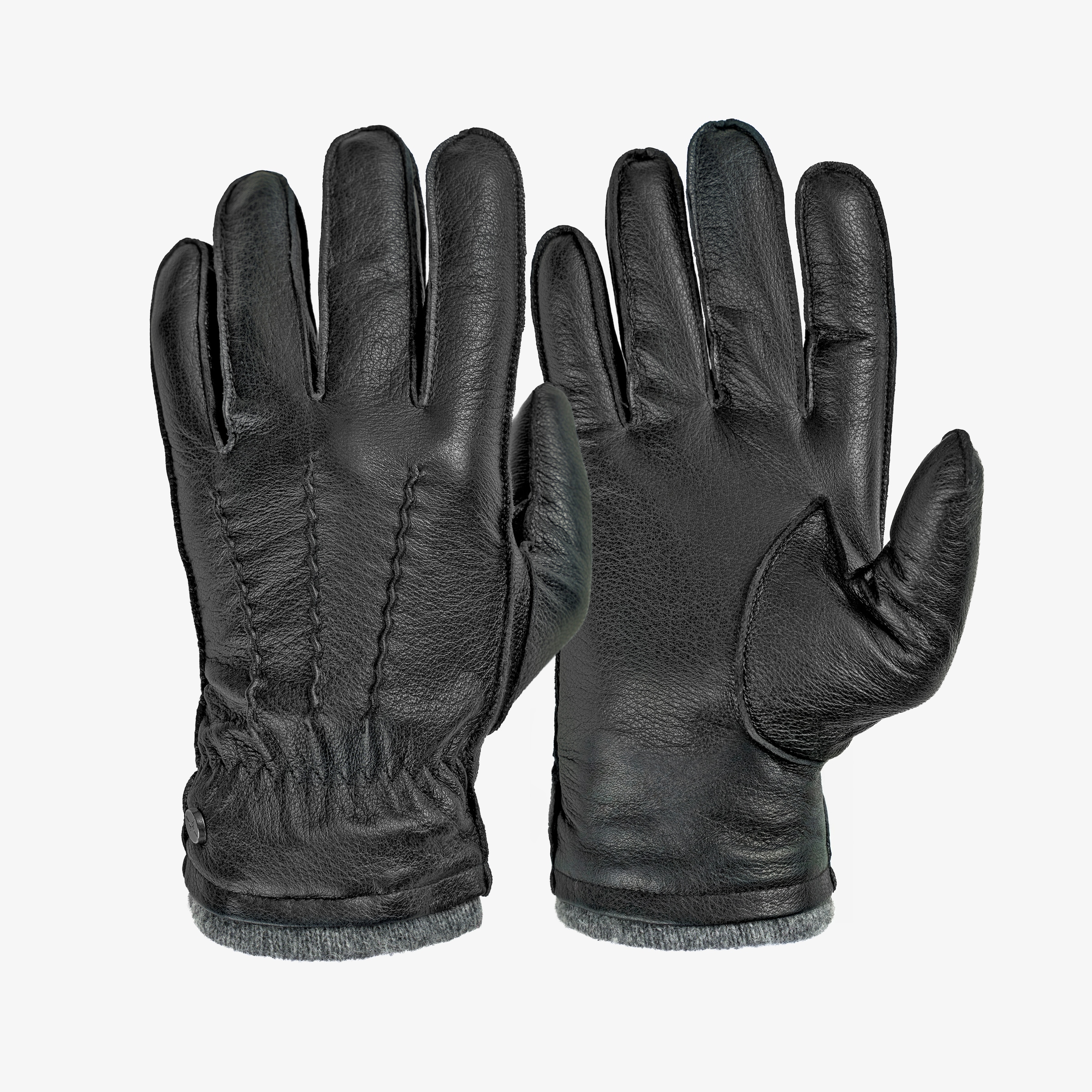 "Lederhandschuhe PEARLWOOD ""SHELBY"", Herren, Gr. 10, schwarz, Ziegenleder, Handschuhe"