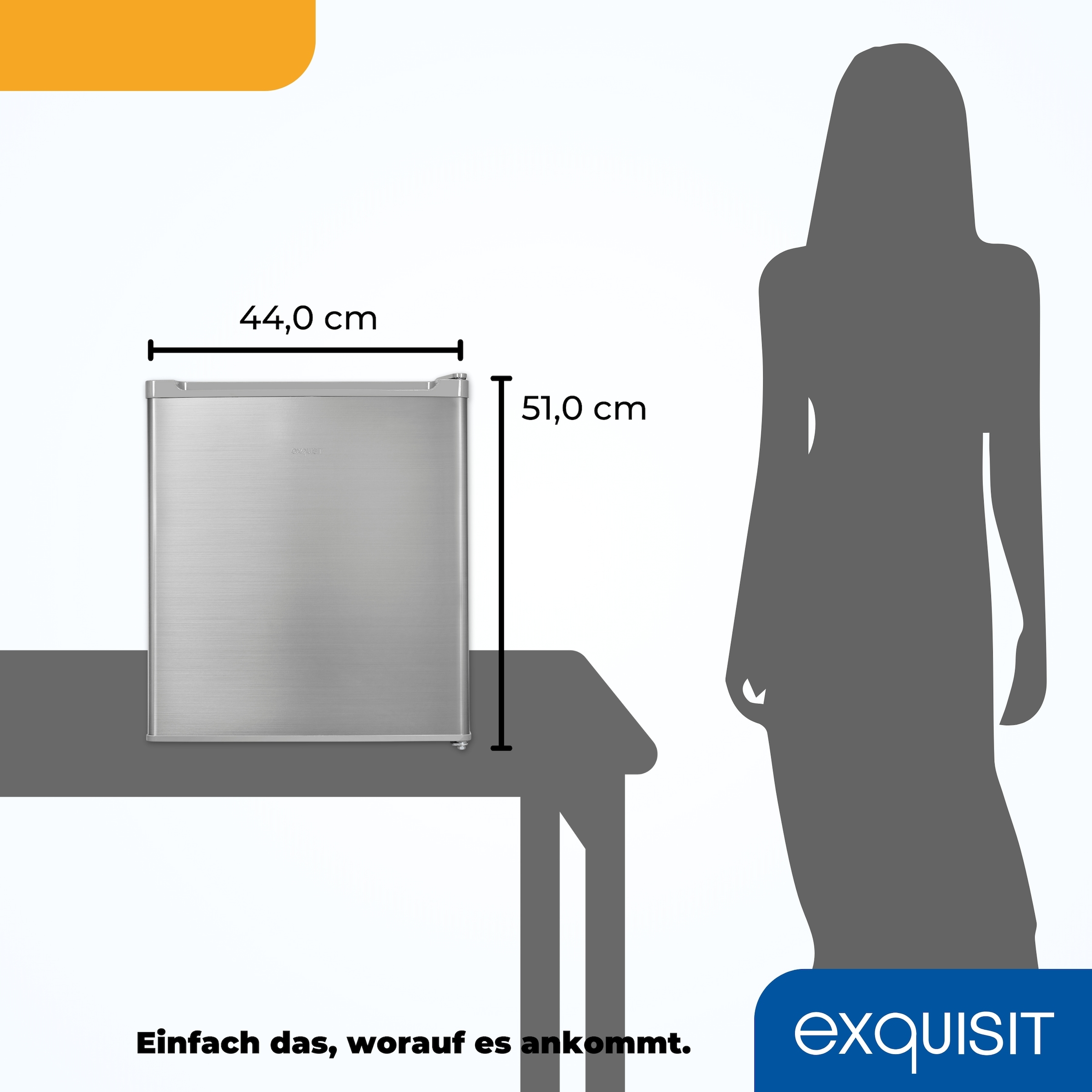 exquisit Kühlschrank »KB05-V-040E inoxlook«