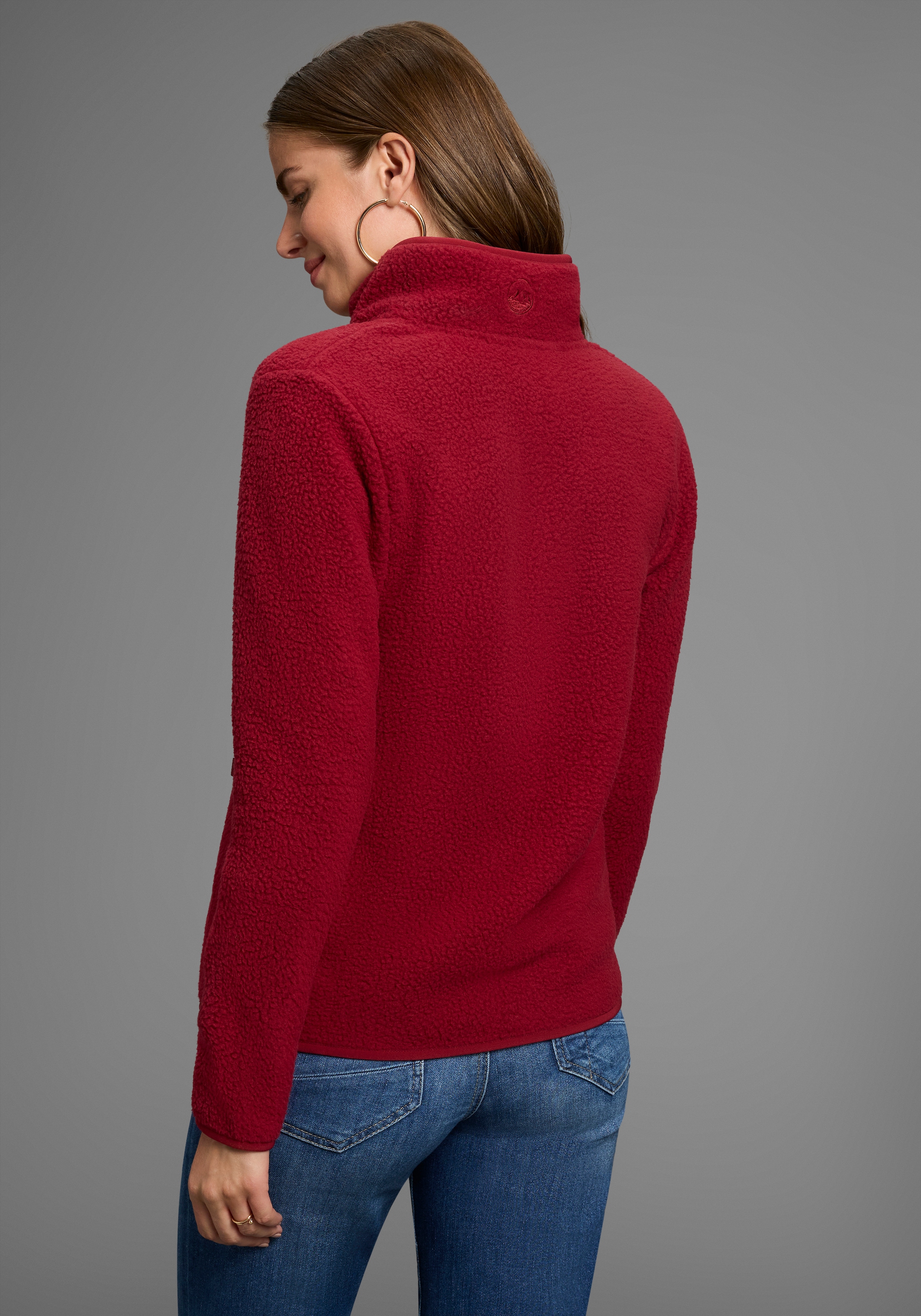 Polarino Fleecejacke, Sherpa Fleece Jacke, Teddy Fell Imitat