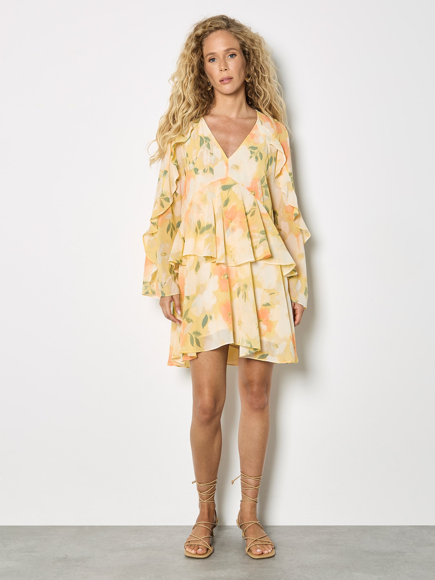 Apricot Minikleid »Minikleid« mit Rüschen
