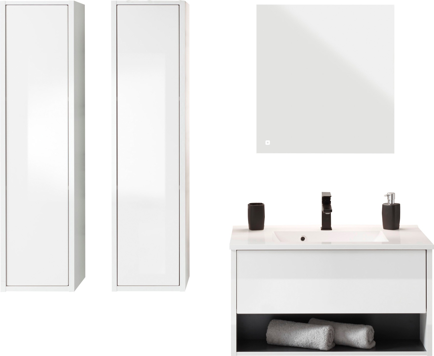 PLACES OF STYLE Badmöbel-Set "Studio Line, Bad im modernen Design, 4-teilig günstig online kaufen