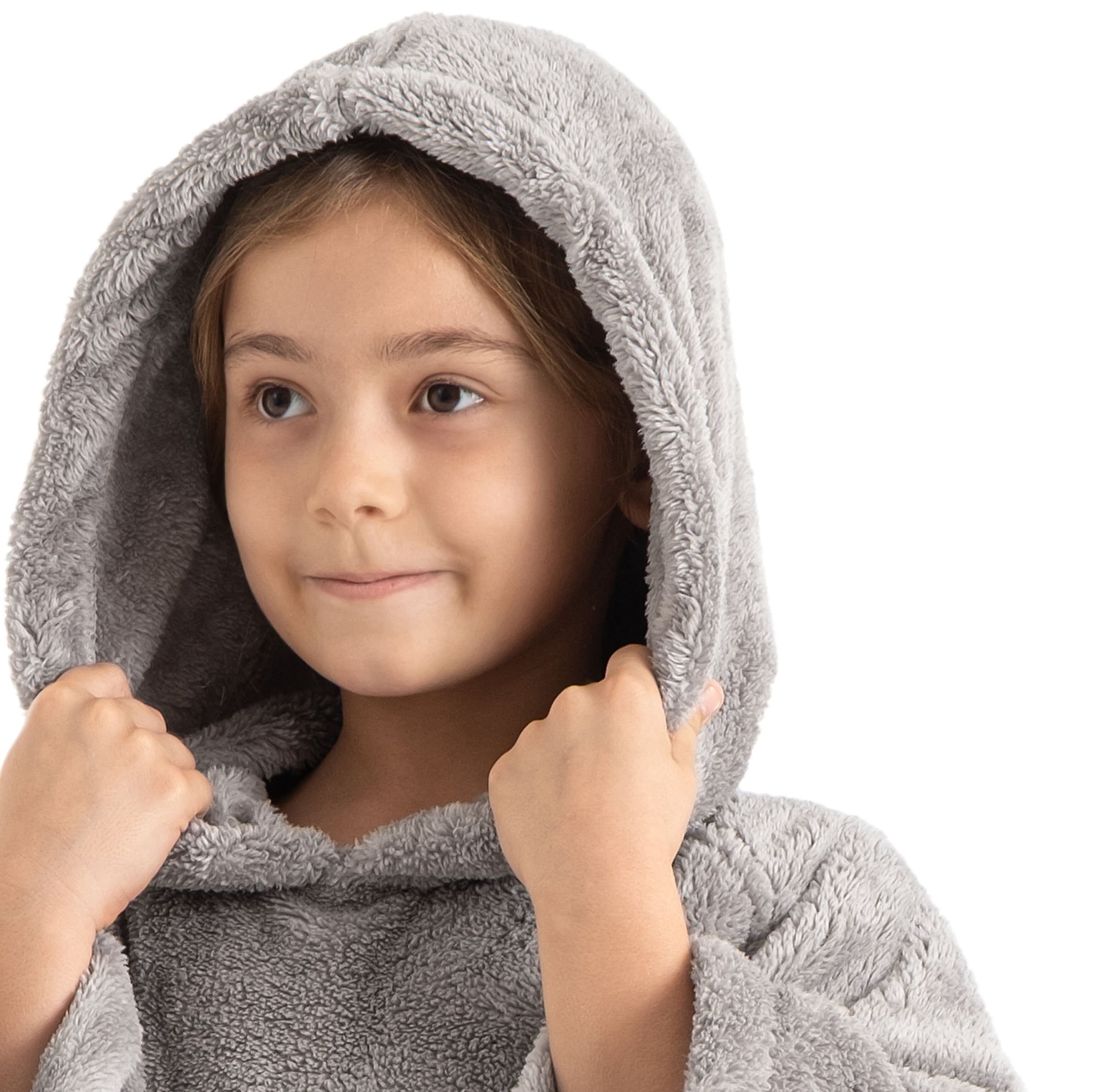 my home Badeponcho »Lillou, für Kinder, ideal für Urlaub oder im Schwimmbad«, (1 St.), weich und kuschelig, Fleece, plüsch, Surfponcho
