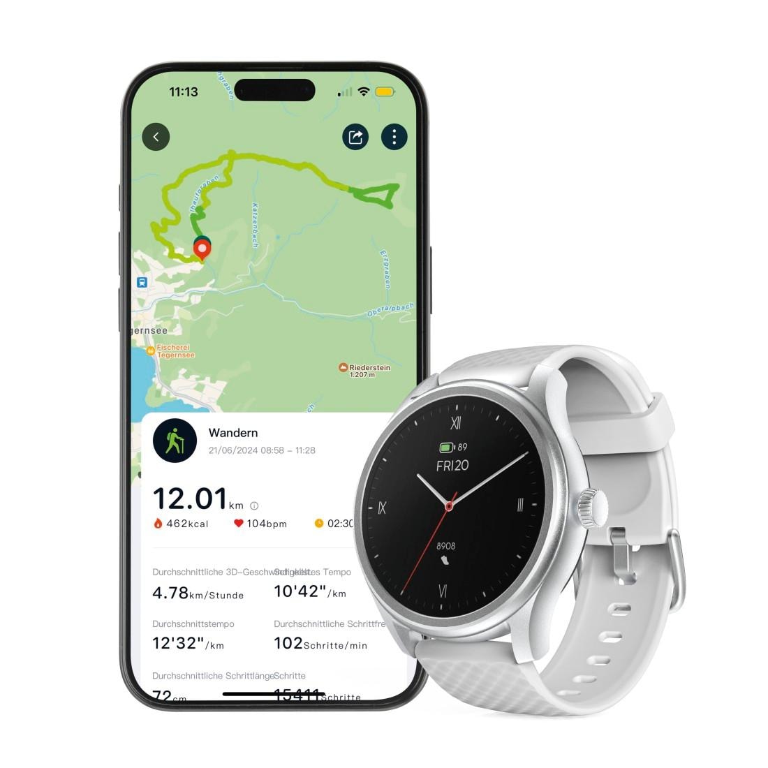 Hama Smartwatch »Smartwatch 1,38“ (Anruffunktion, WhatsApp etc., Schlafmonitor, IP68)«, (/ 1,38 Zoll),)