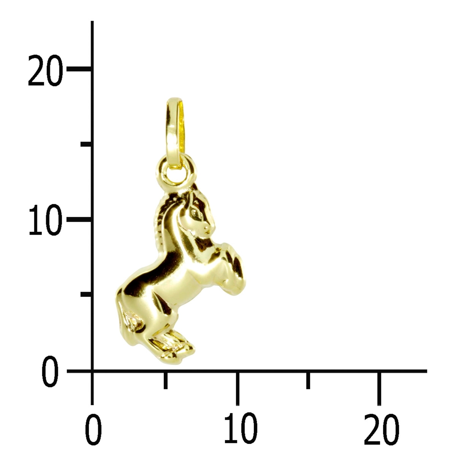OSTSEE-SCHMUCK Kettenanhänger »- Pferd - Gold 333/000 -,«