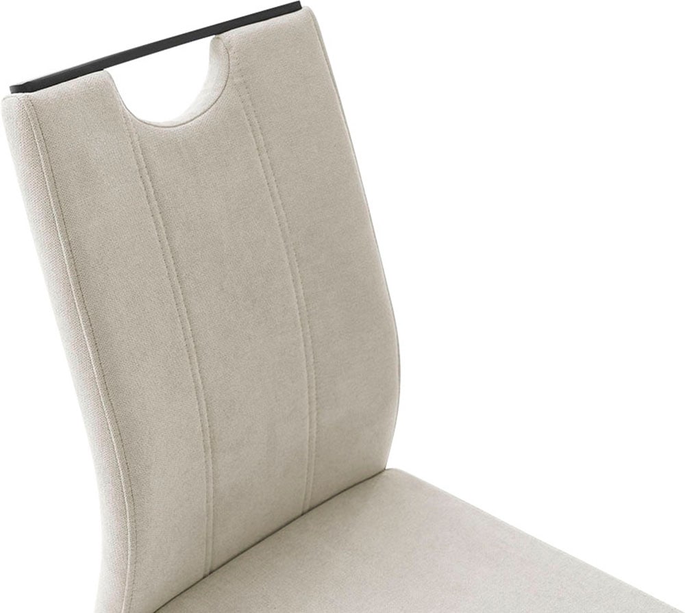 MCA furniture Freischwinger »MCA TERESINA Schwingstuhl mit Griffloch«, Feingewebe, (4er-Set), Schwingstühle mit Griffloch, Komfortsitzhöhe von ca. 48 cm