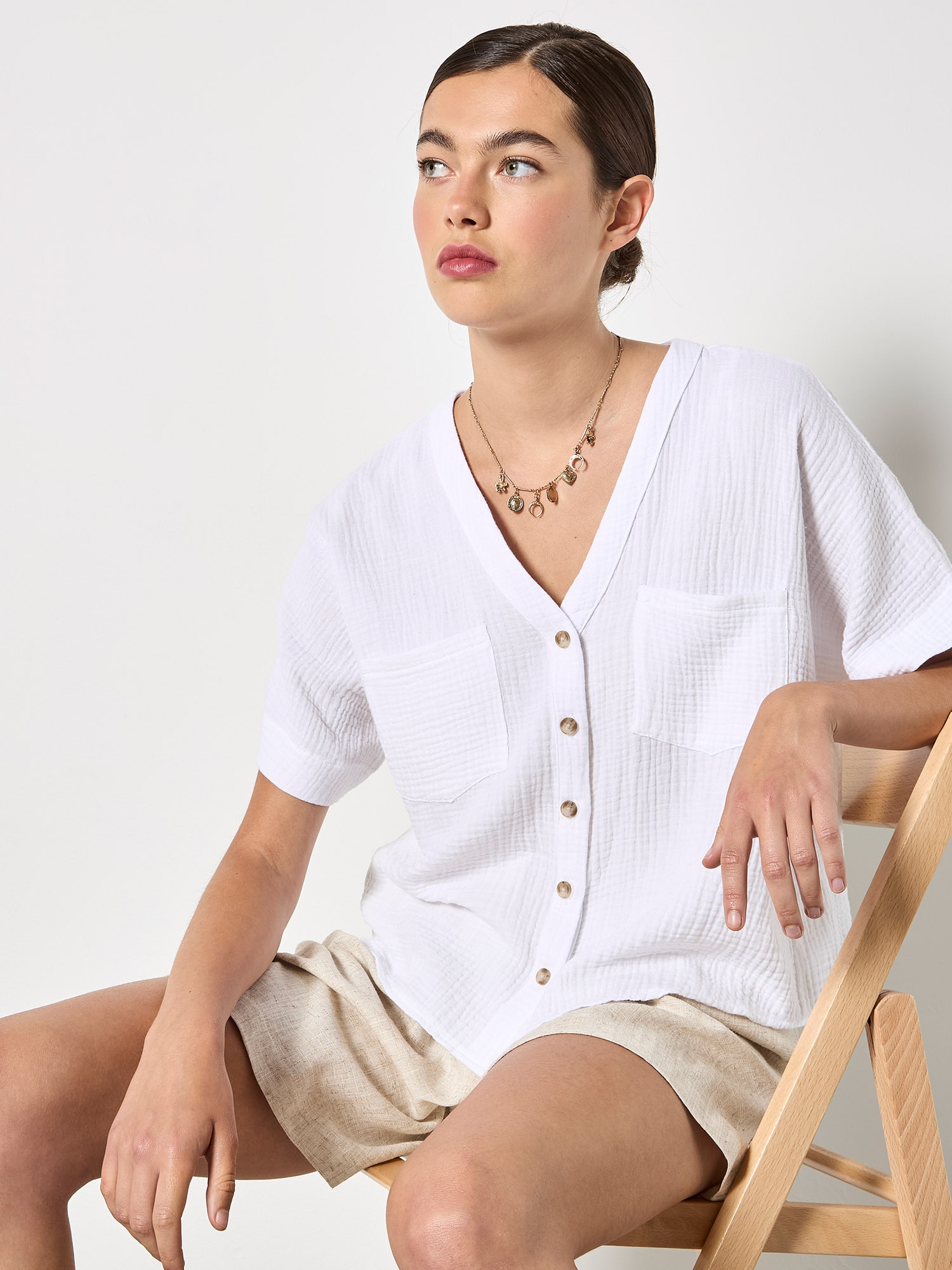 Apricot Klassische Bluse »Bluse« Einfarbig