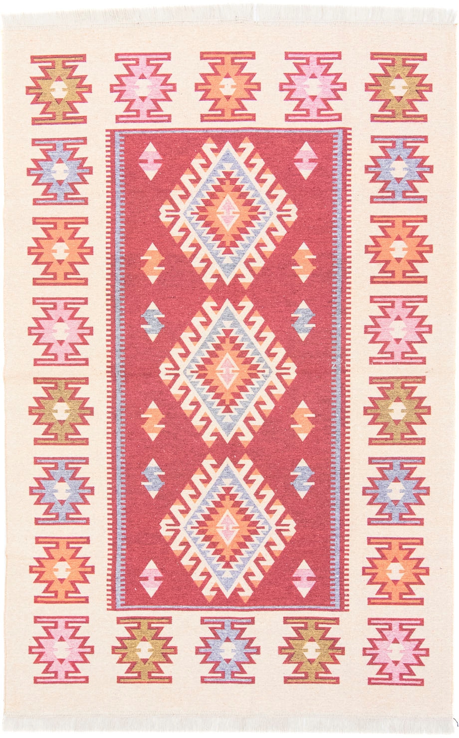 morgenland Wollteppich »Kelim Teppich Ariz«, rechteckig, 5 mm Höhe, reine Baumwolle