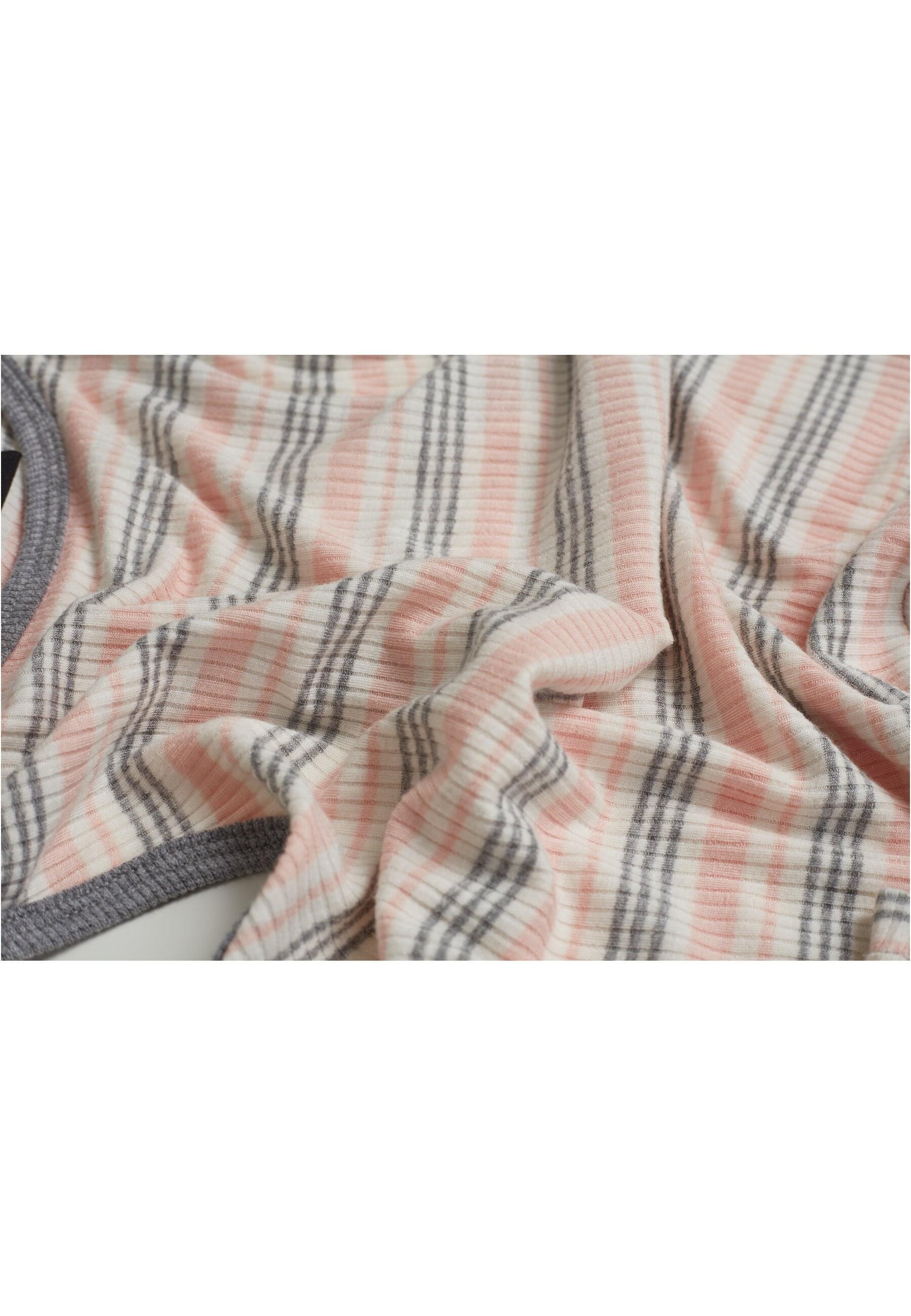 URBAN CLASSICS Muskelshirt »Urban Classics Damen Ladies Rib Stripe Cropped Top«, (1 tlg.)