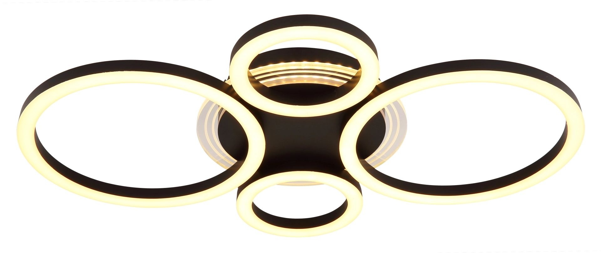 GLOBO LIGHTING LED Deckenleuchte »LORETTA«, Leuchtmittel LED-Modul | LED fest integriert, Deckenlampe, rund, Wohnzimmer, Schlafzimmer