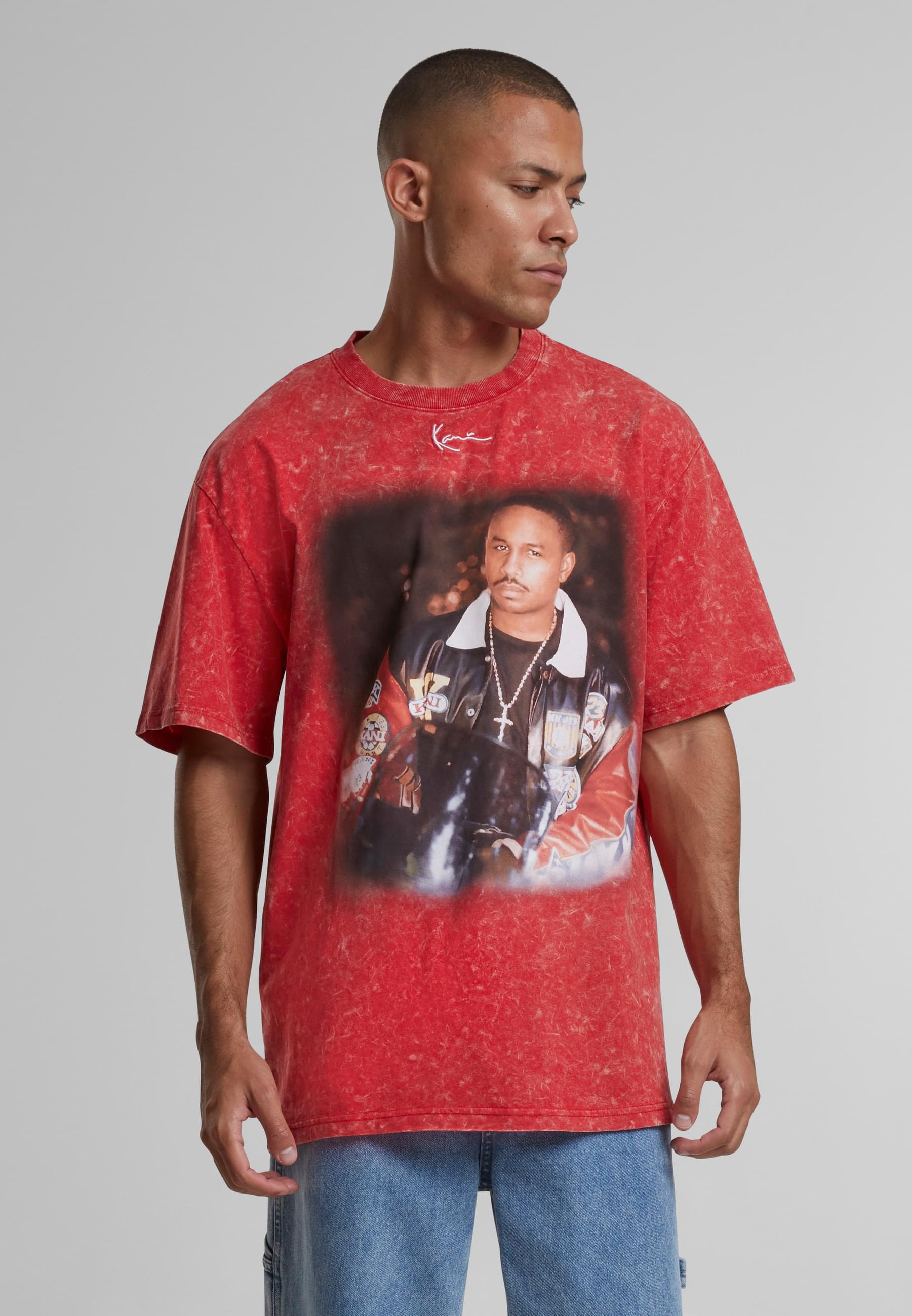Karl Kani T-Shirt »Karl Kani Herren KU242-008-1 Tiny Signature Print Tee«, (1 tlg.)