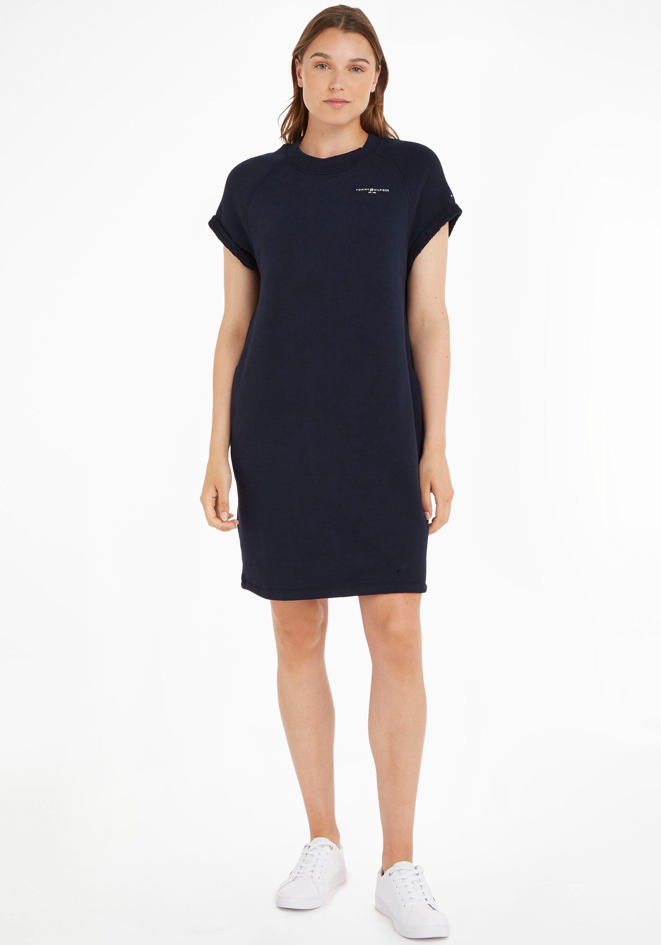 Tommy Hilfiger Jerseykleid »1985 MINI CORPLOGO C-NK DRS SS«, mit kurzen Raglan-Ärmeln... kaufen